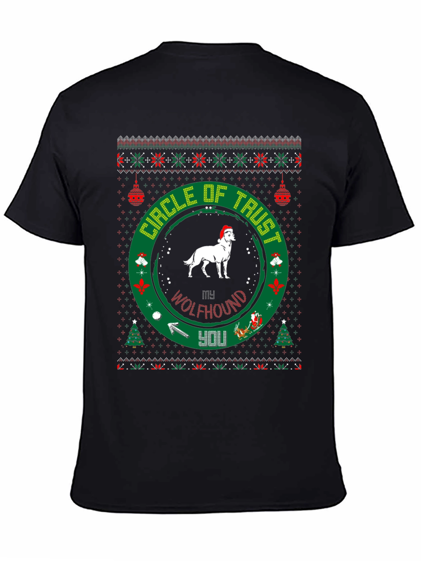 My Wolfhound Circle of Trust Christmas T-Shirt