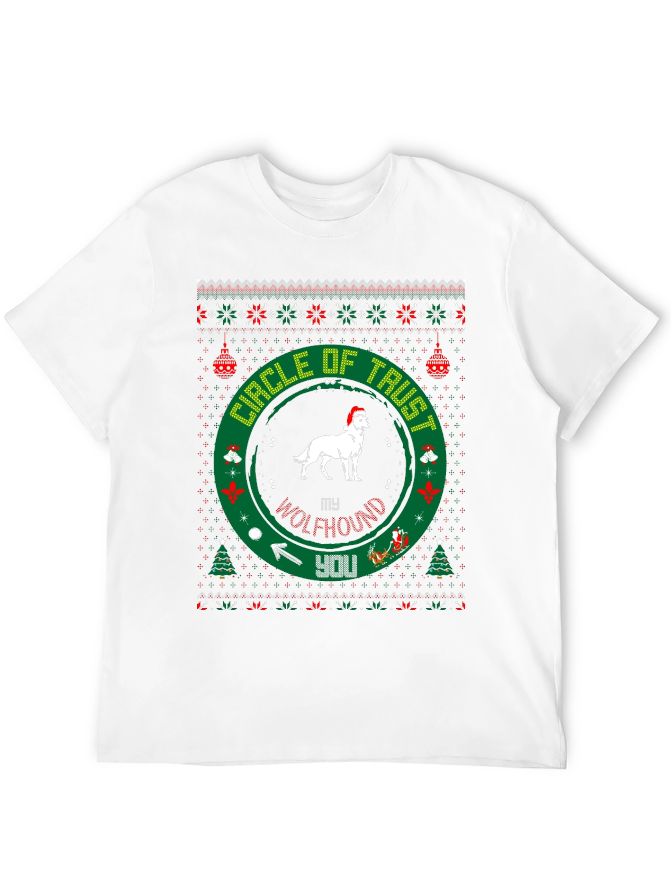 My Wolfhound Circle of Trust Christmas T-Shirt