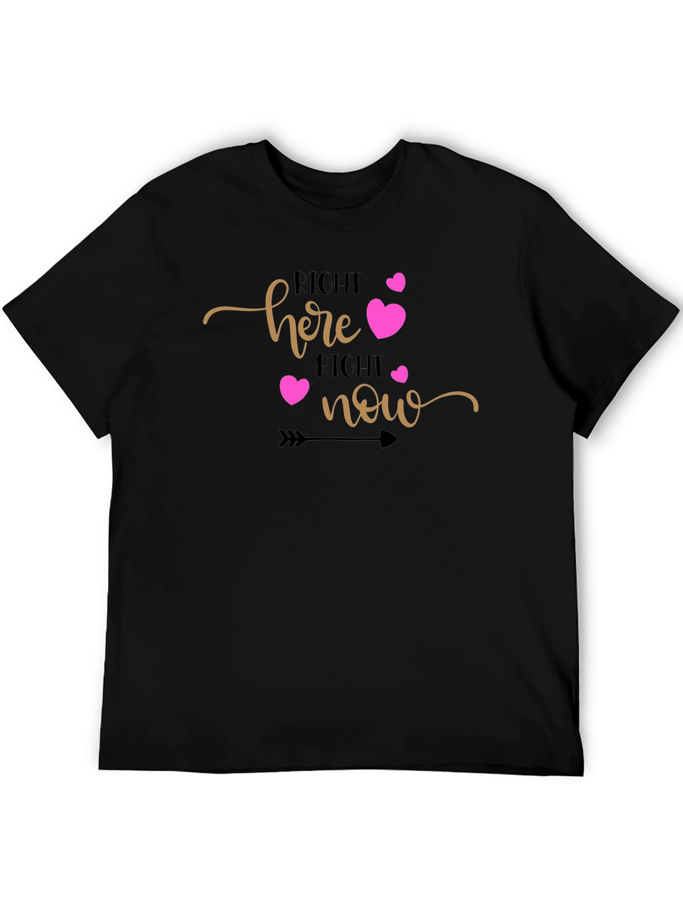 Right Here Right Now Graphic Tee - Black