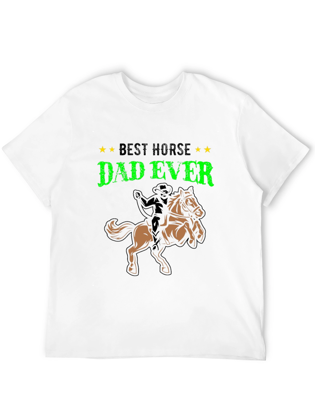 Best Horse Dad Ever Black Graphic Tee