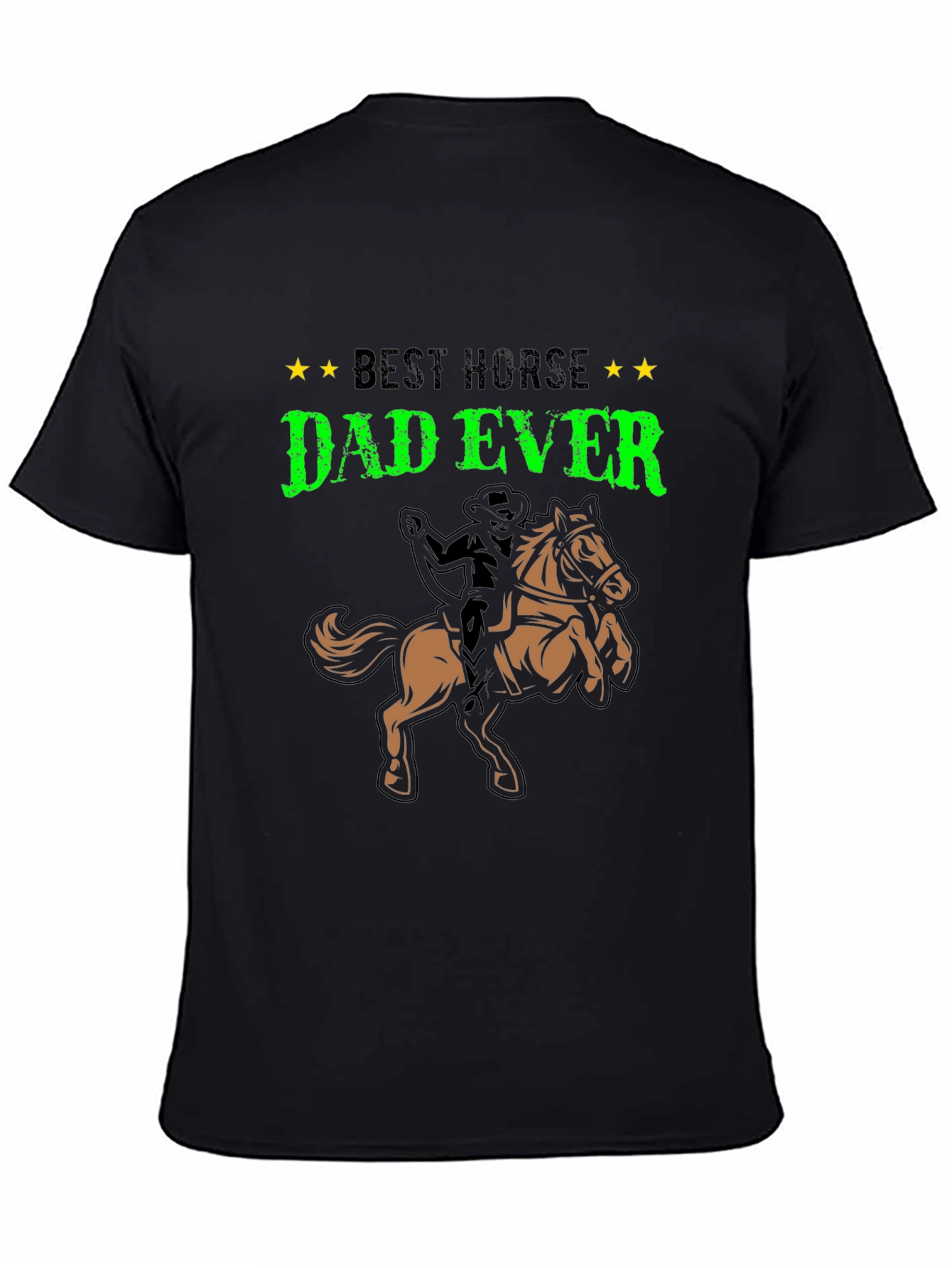 Best Horse Dad Ever Black Graphic Tee