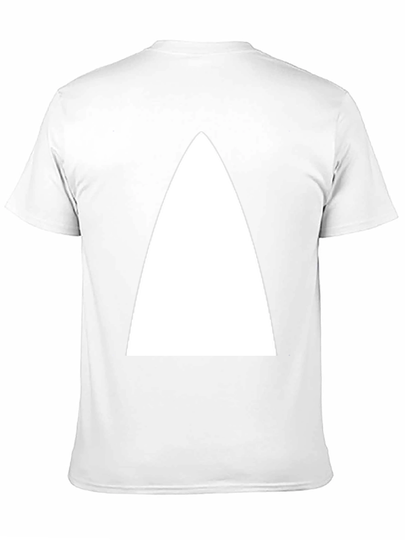 Minimalist White Triangle Graphic Black T-Shirt