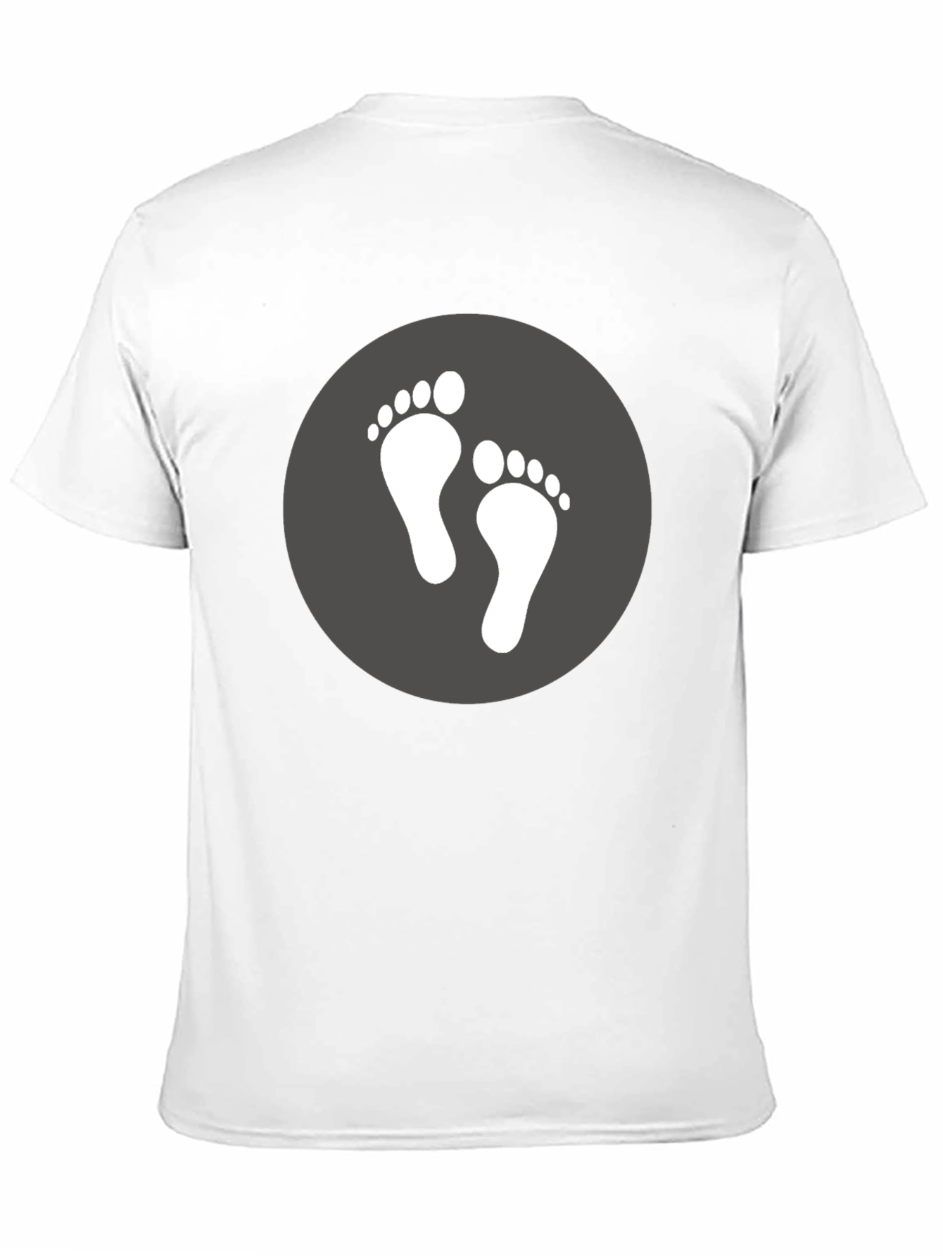 Footprint Graphic Tee - Soft Black Cotton