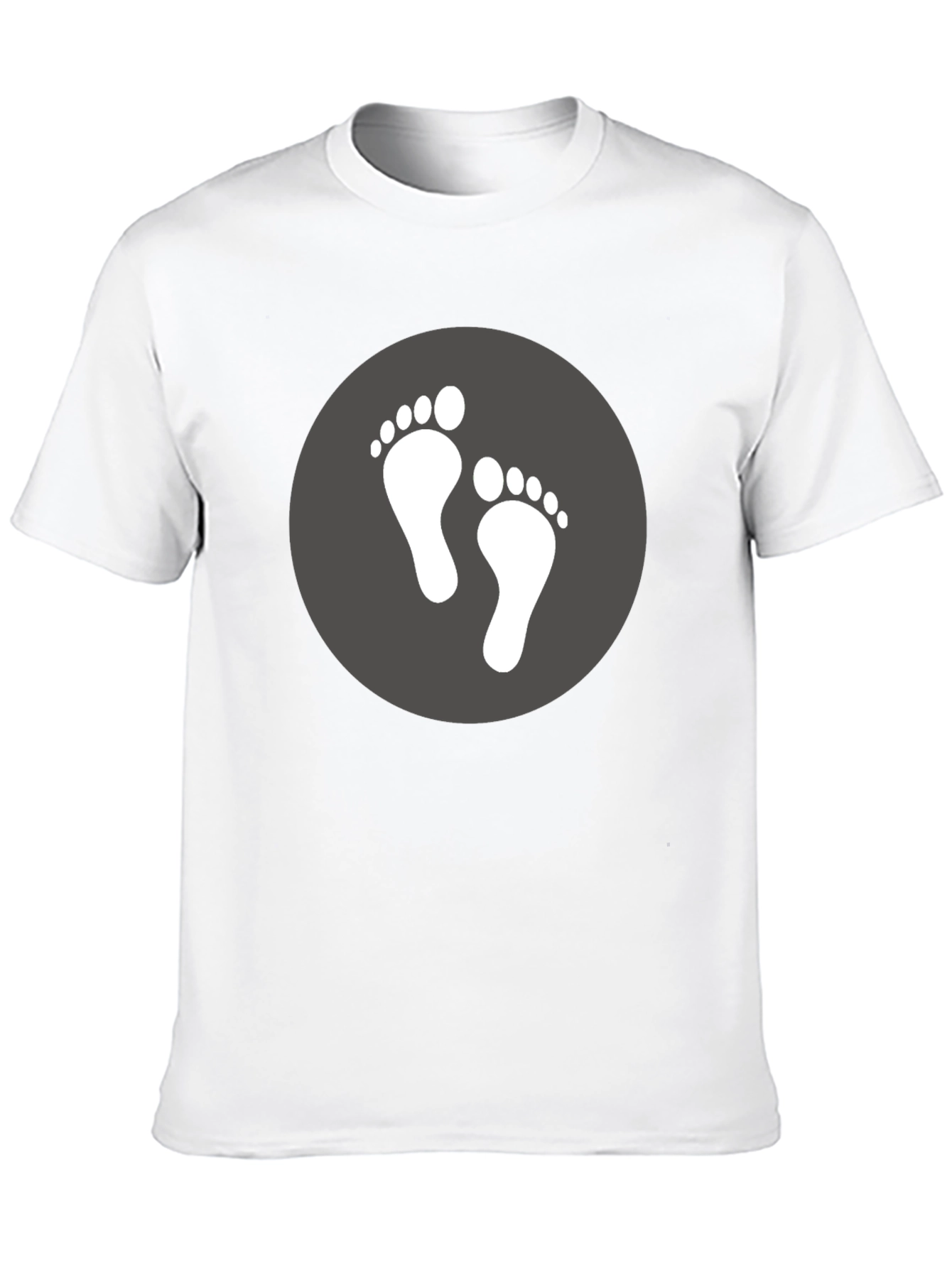 Footprint Graphic Tee - Soft Black Cotton