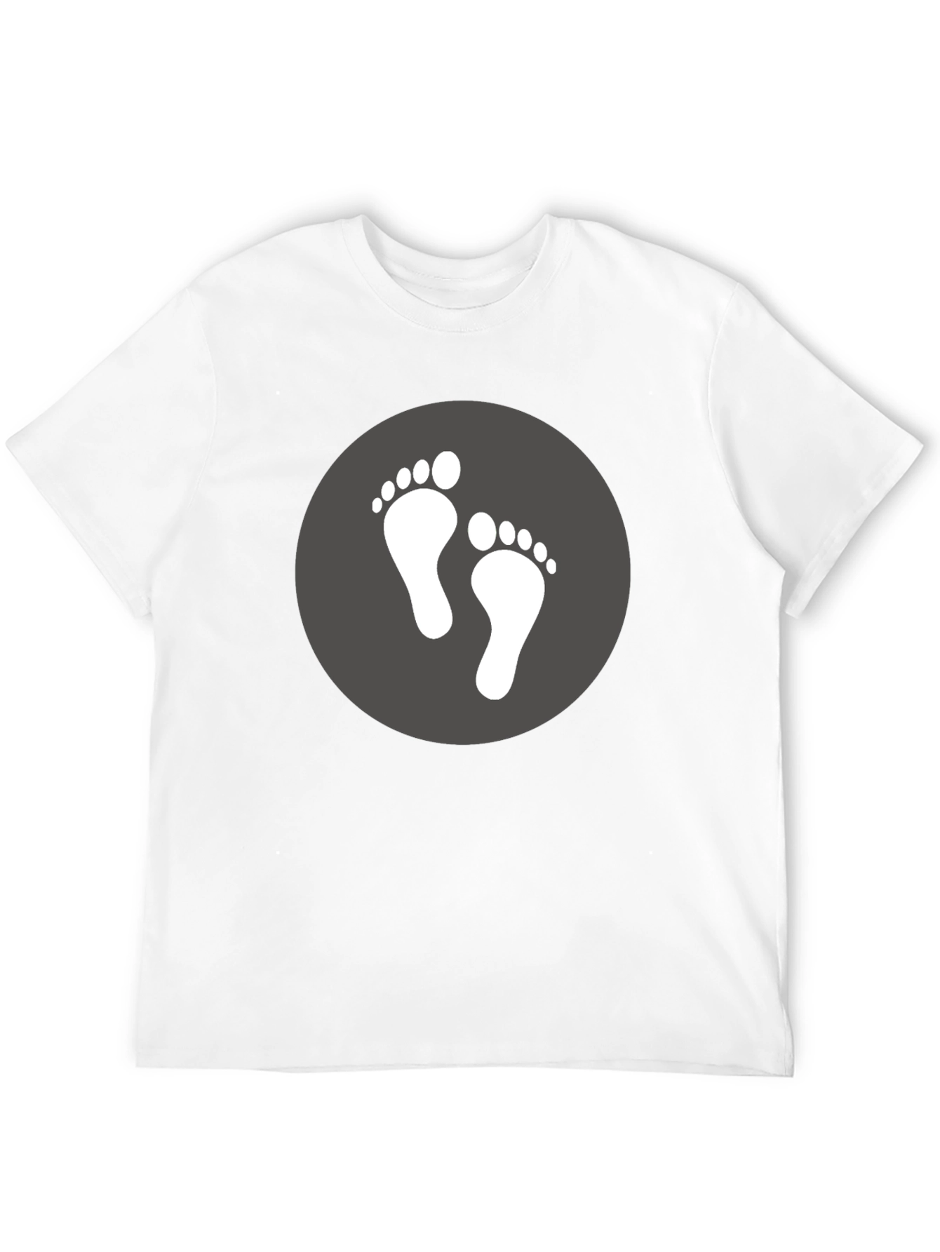 Footprint Graphic Tee - Soft Black Cotton