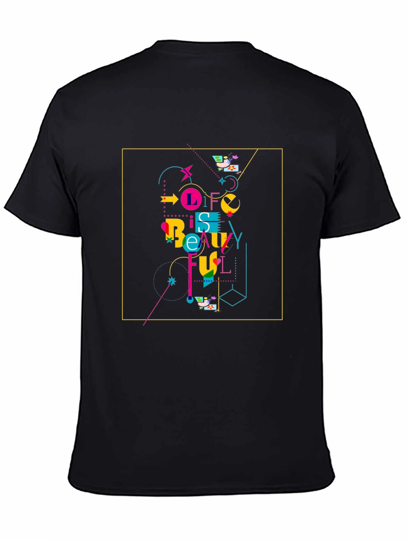Life Is Beautiful Graphic Tee - Stylish Black T-Shirt