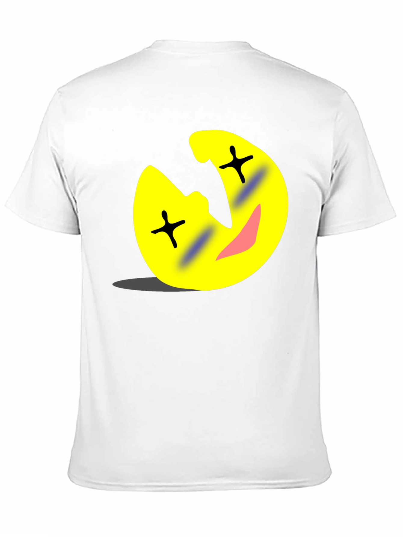Funny Cartoon Emoji Black T-Shirt