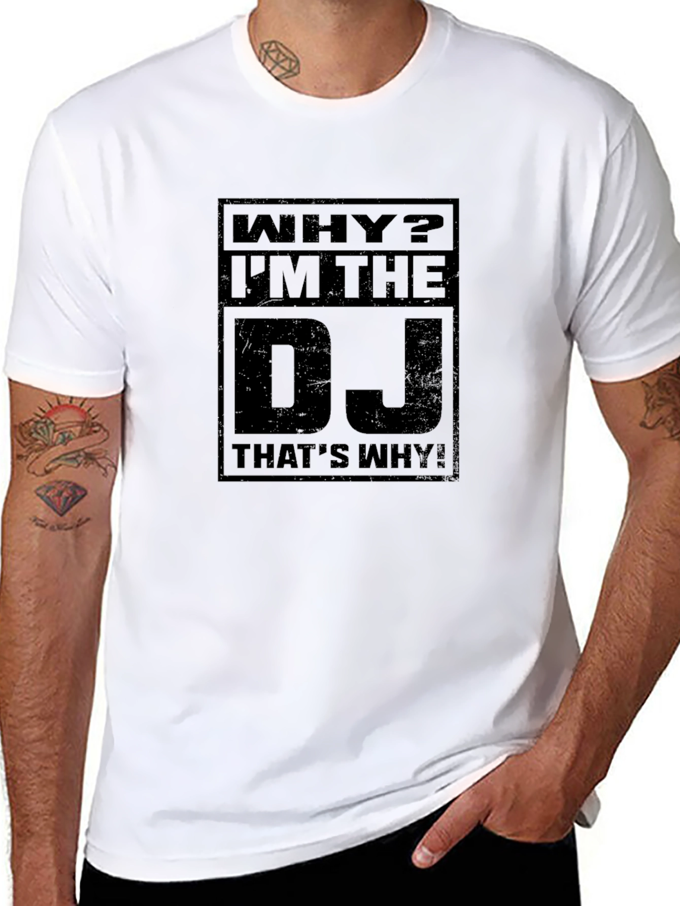 Why? Im The DJ Black Graphic T-Shirt