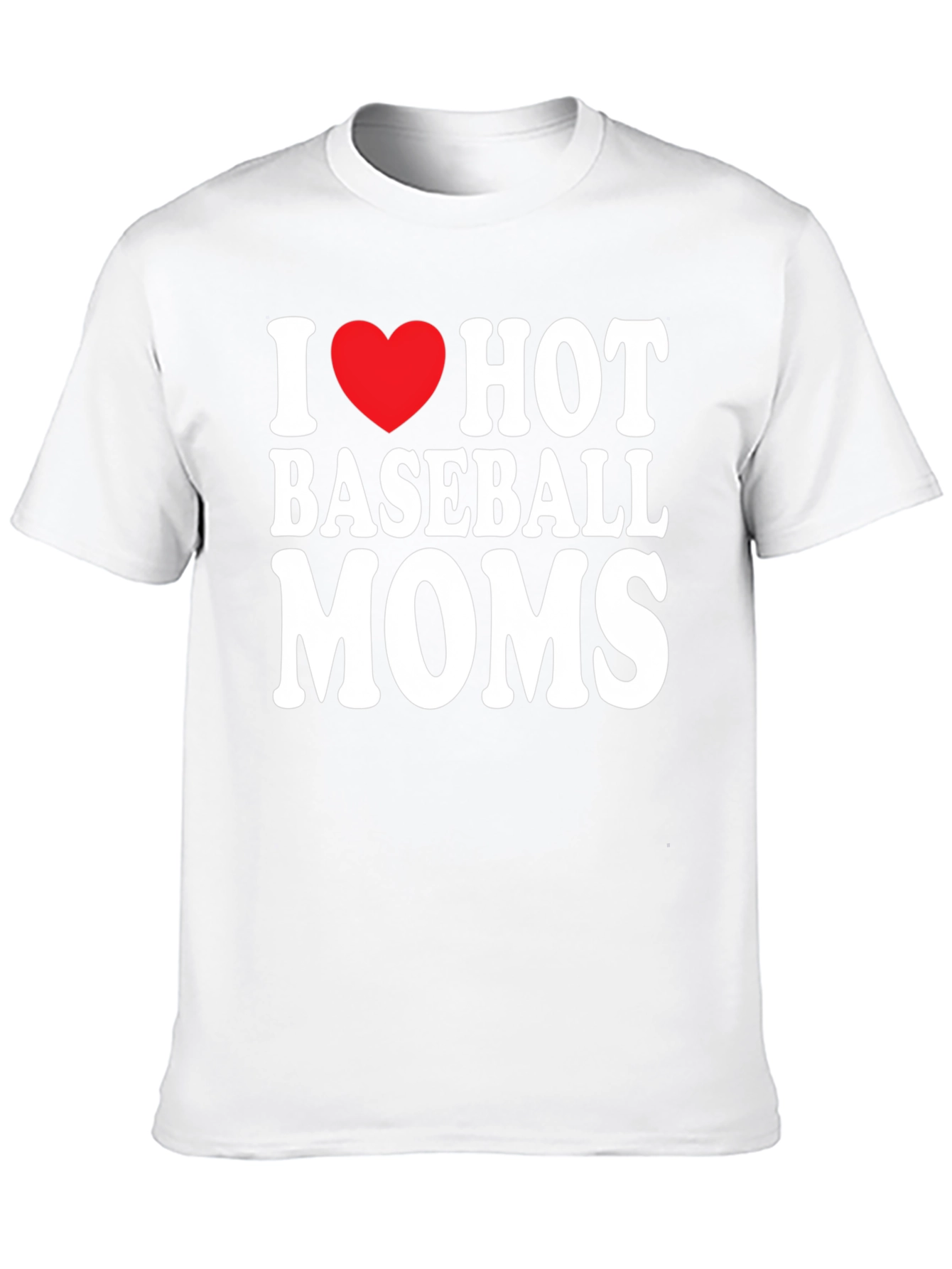 I Heart Hot Baseball Moms Graphic Tee