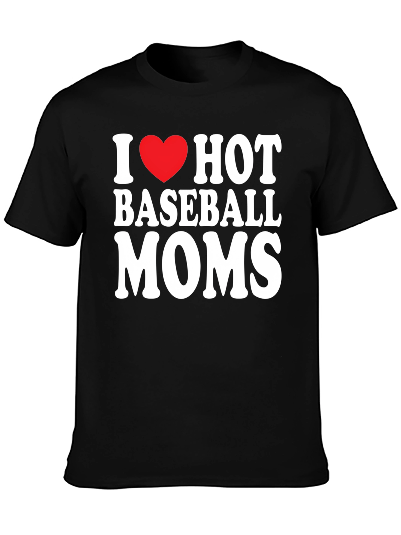 I Heart Hot Baseball Moms Graphic Tee