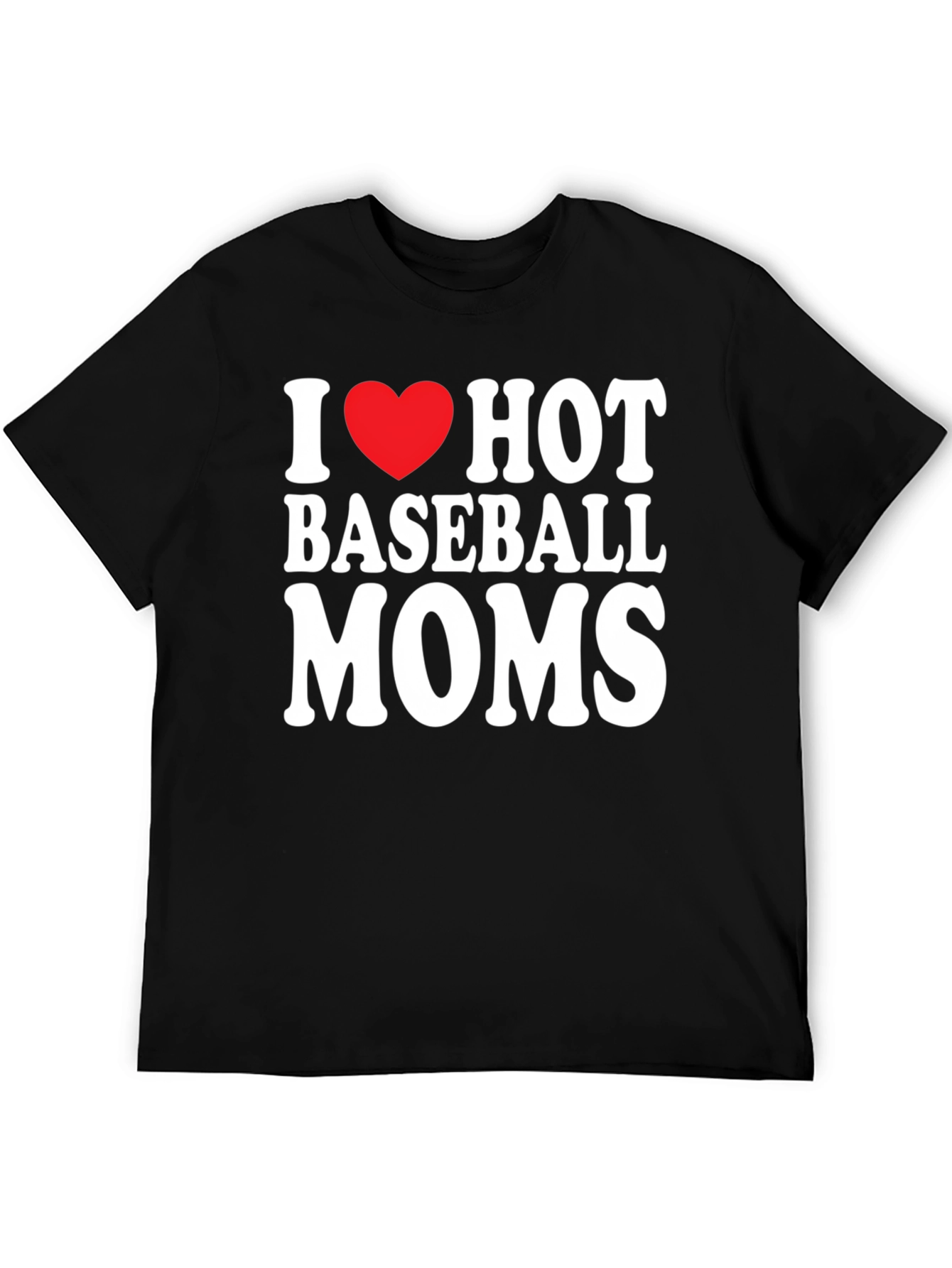 I Heart Hot Baseball Moms Graphic Tee