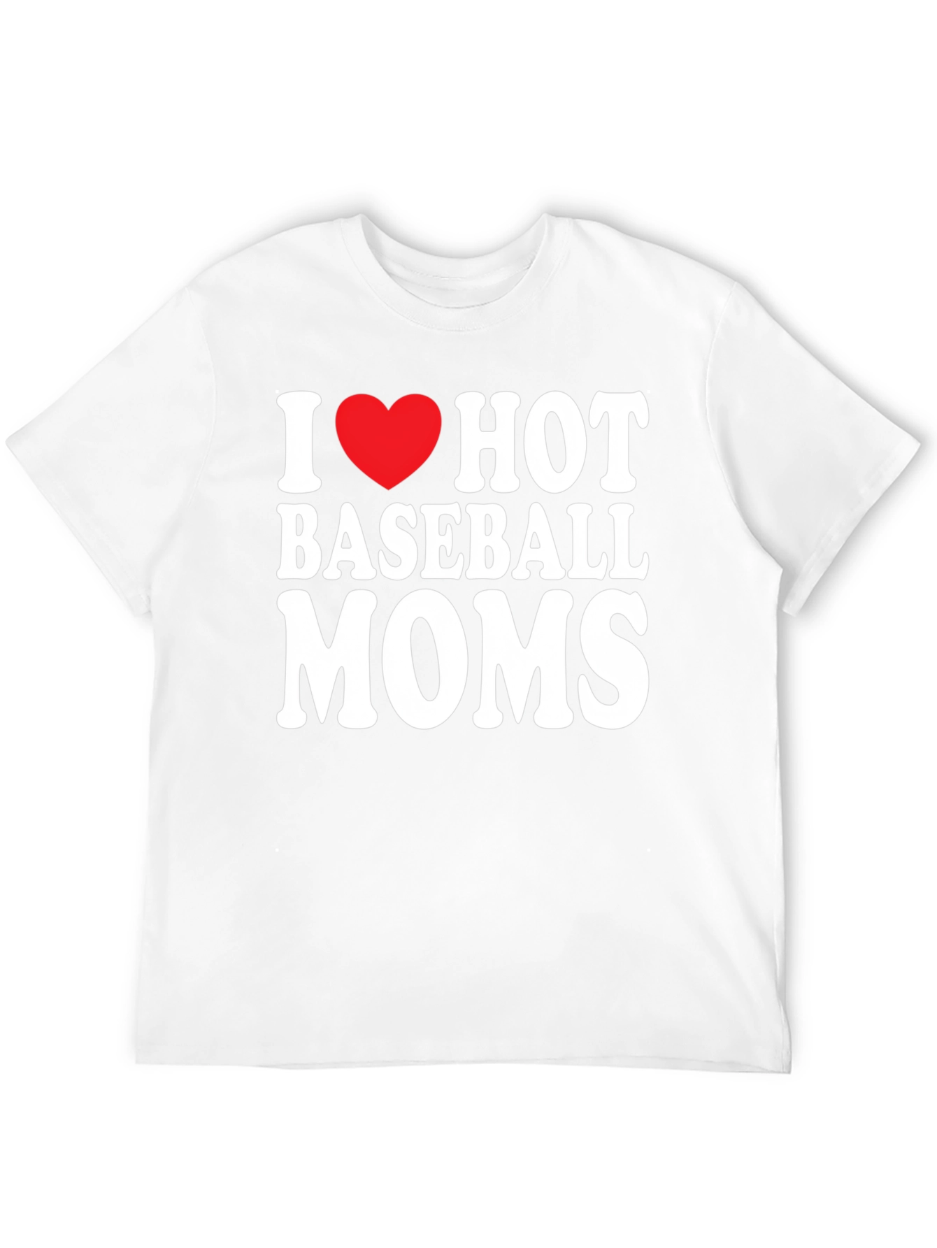I Heart Hot Baseball Moms Graphic Tee