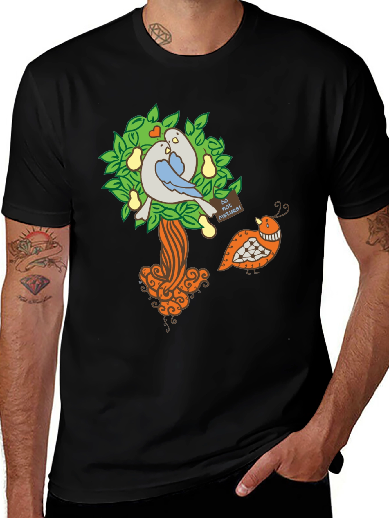 Bird Tree Graphic T-Shirt - Unique Design