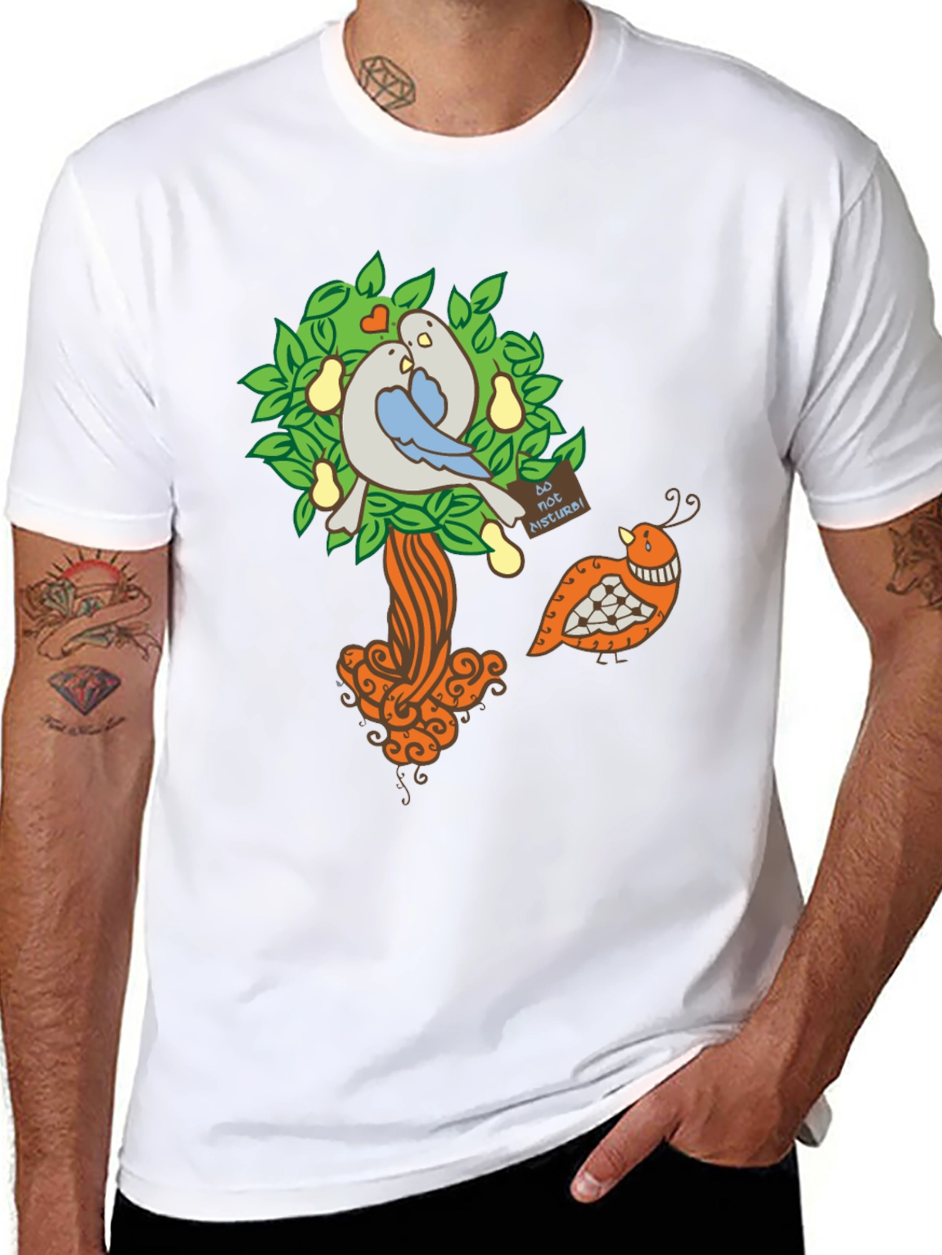 Bird Tree Graphic T-Shirt - Unique Design