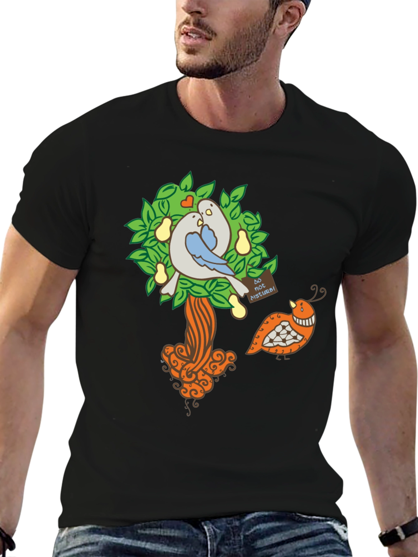 Bird Tree Graphic T-Shirt - Unique Design