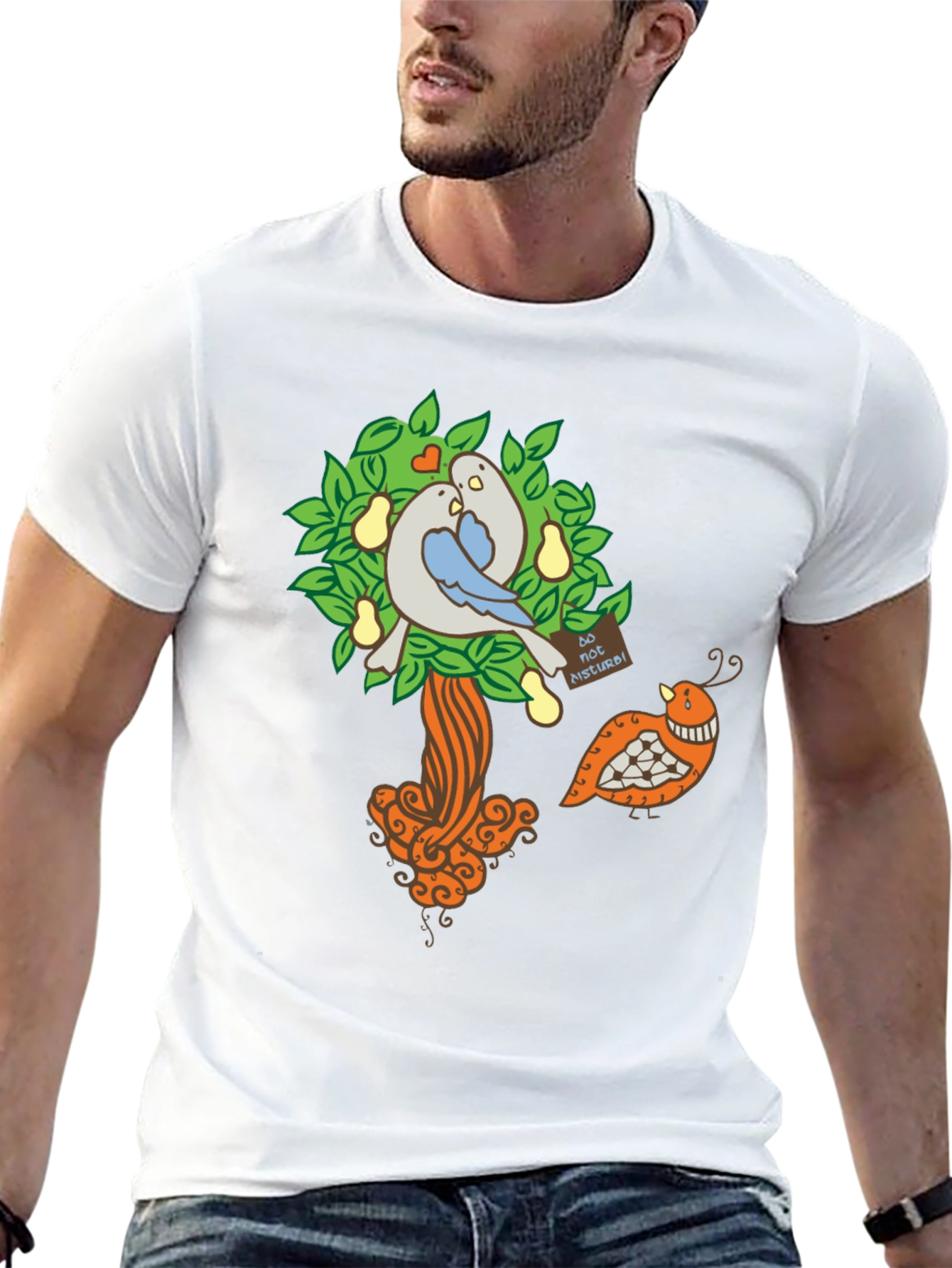 Bird Tree Graphic T-Shirt - Unique Design