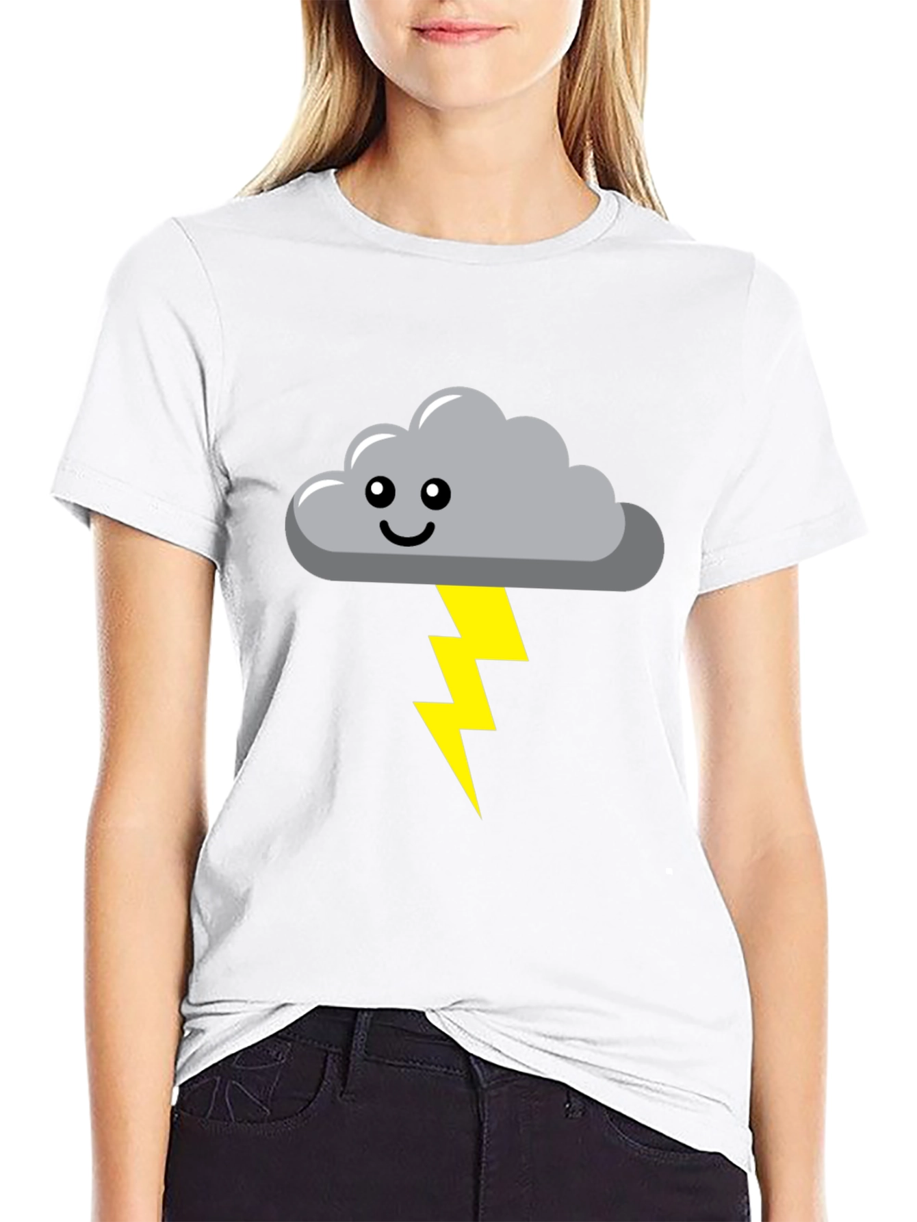 Funny Weather Cloud & Lightning Bolt Graphic Tee