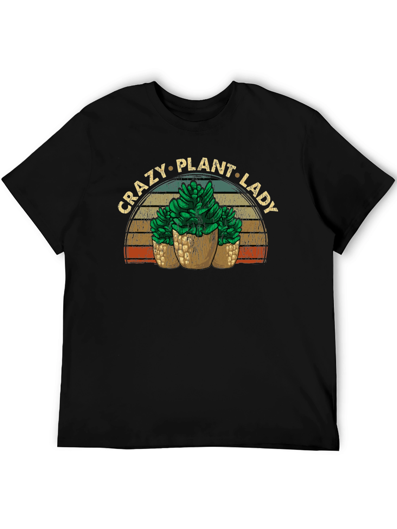 Crazy Plant Lady Graphic Tee - Black Unisex T-Shirt