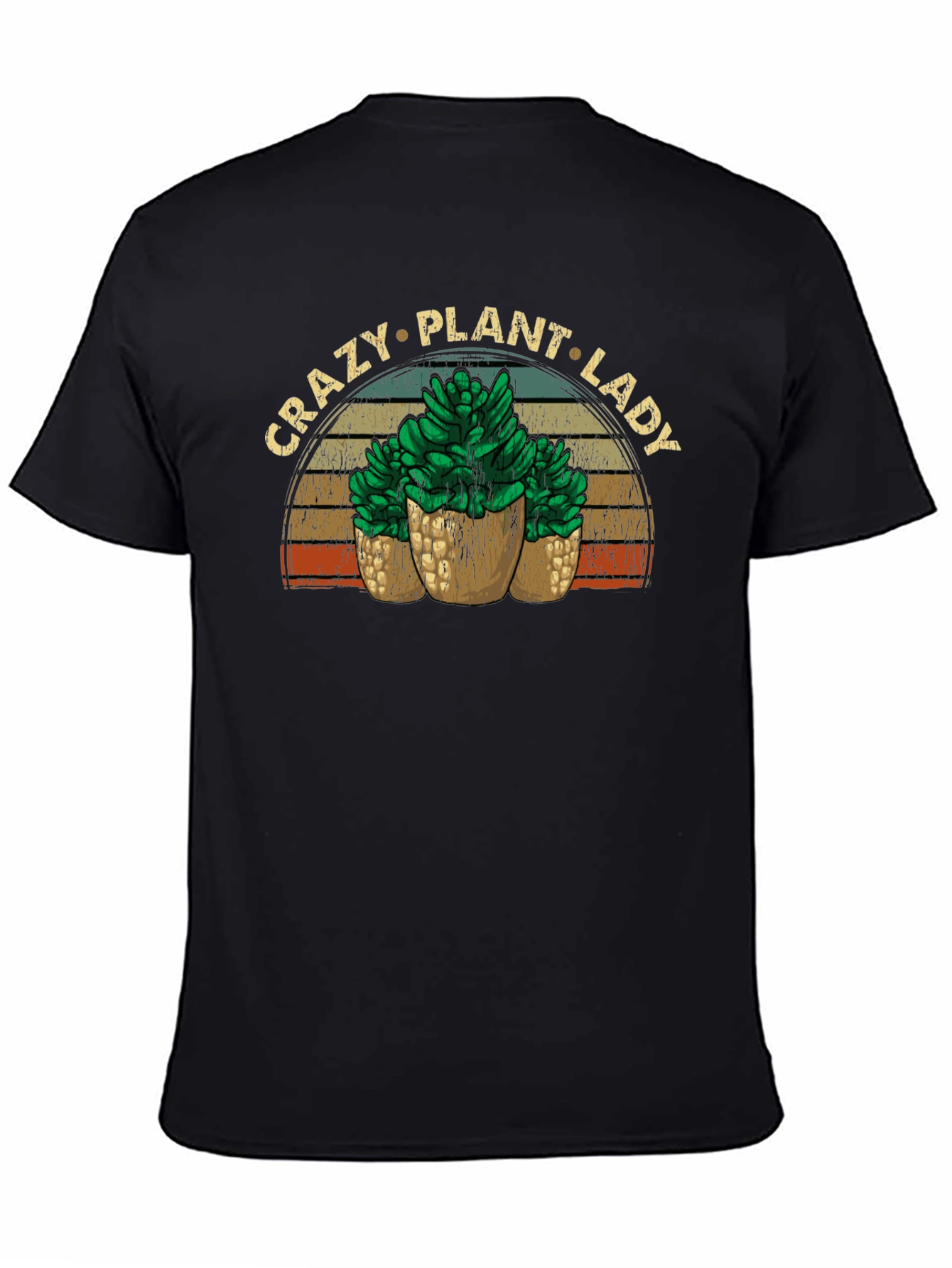 Crazy Plant Lady Graphic Tee - Black Unisex T-Shirt