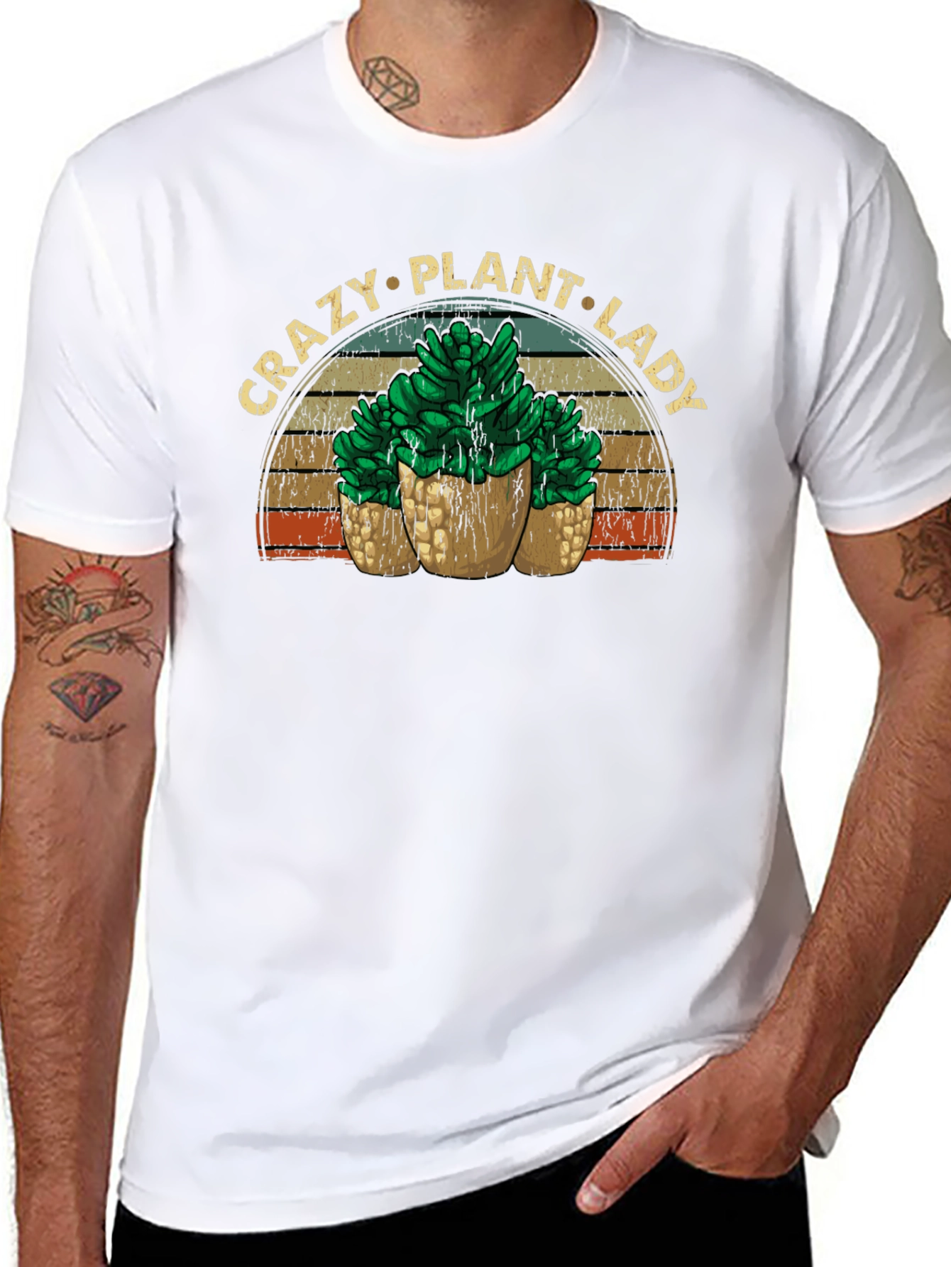 Crazy Plant Lady Graphic Tee - Black Unisex T-Shirt