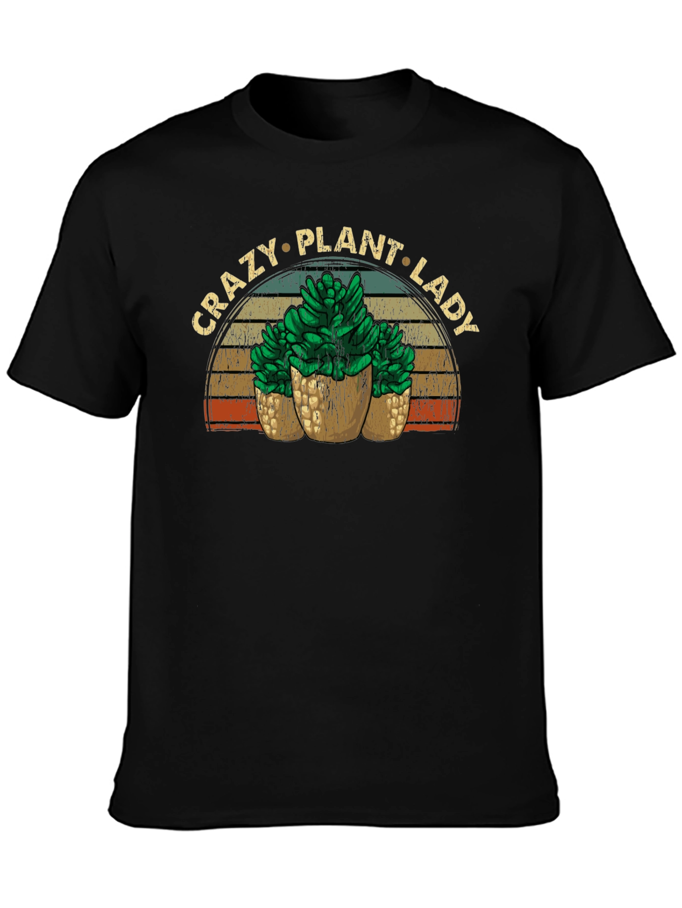 Crazy Plant Lady Graphic Tee - Black Unisex T-Shirt
