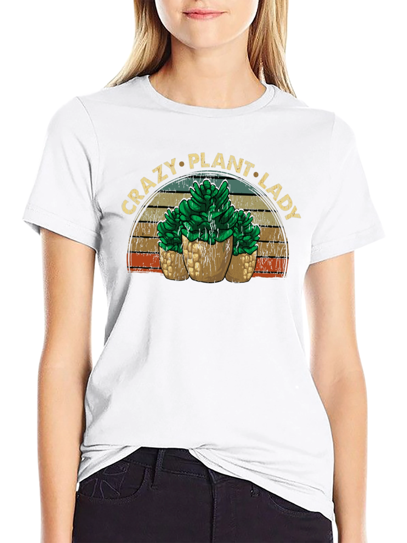 Crazy Plant Lady Graphic Tee - Black Unisex T-Shirt