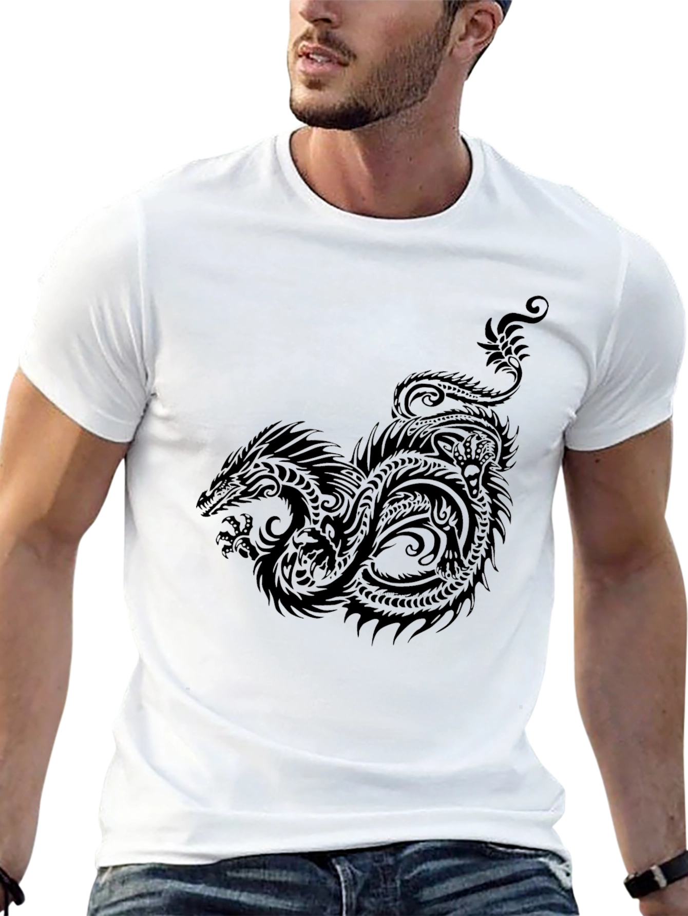 Black Dragon Graphic Tee - Mens Short Sleeve