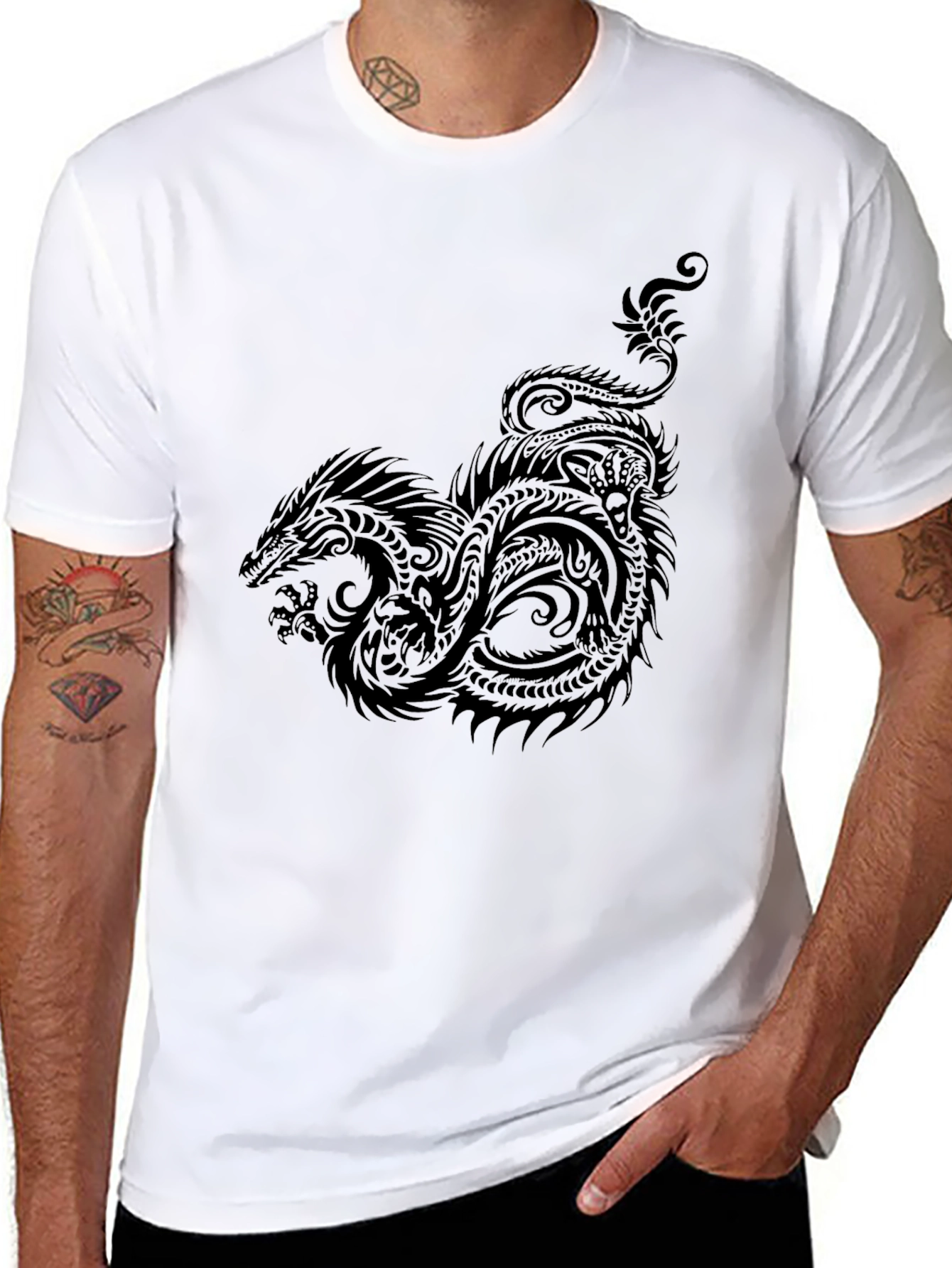 Black Dragon Graphic Tee - Mens Short Sleeve