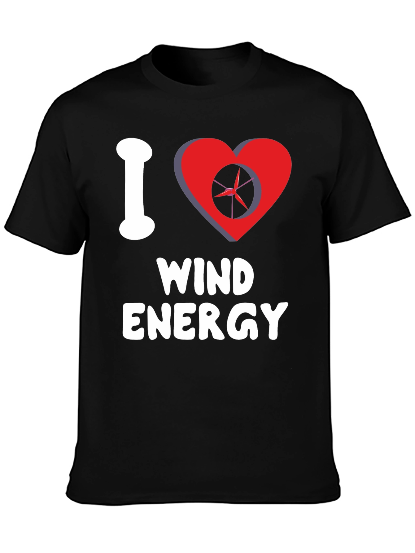 I Love Wind Energy Graphic Tee