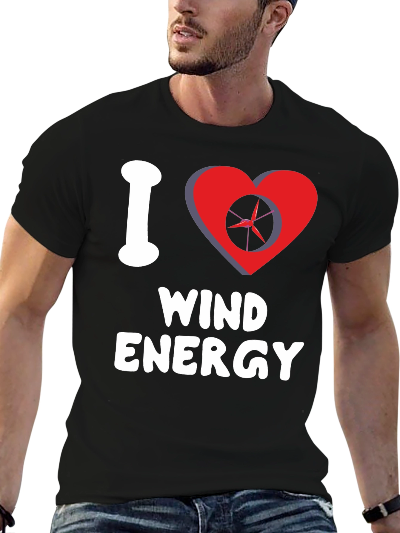 I Love Wind Energy Graphic Tee