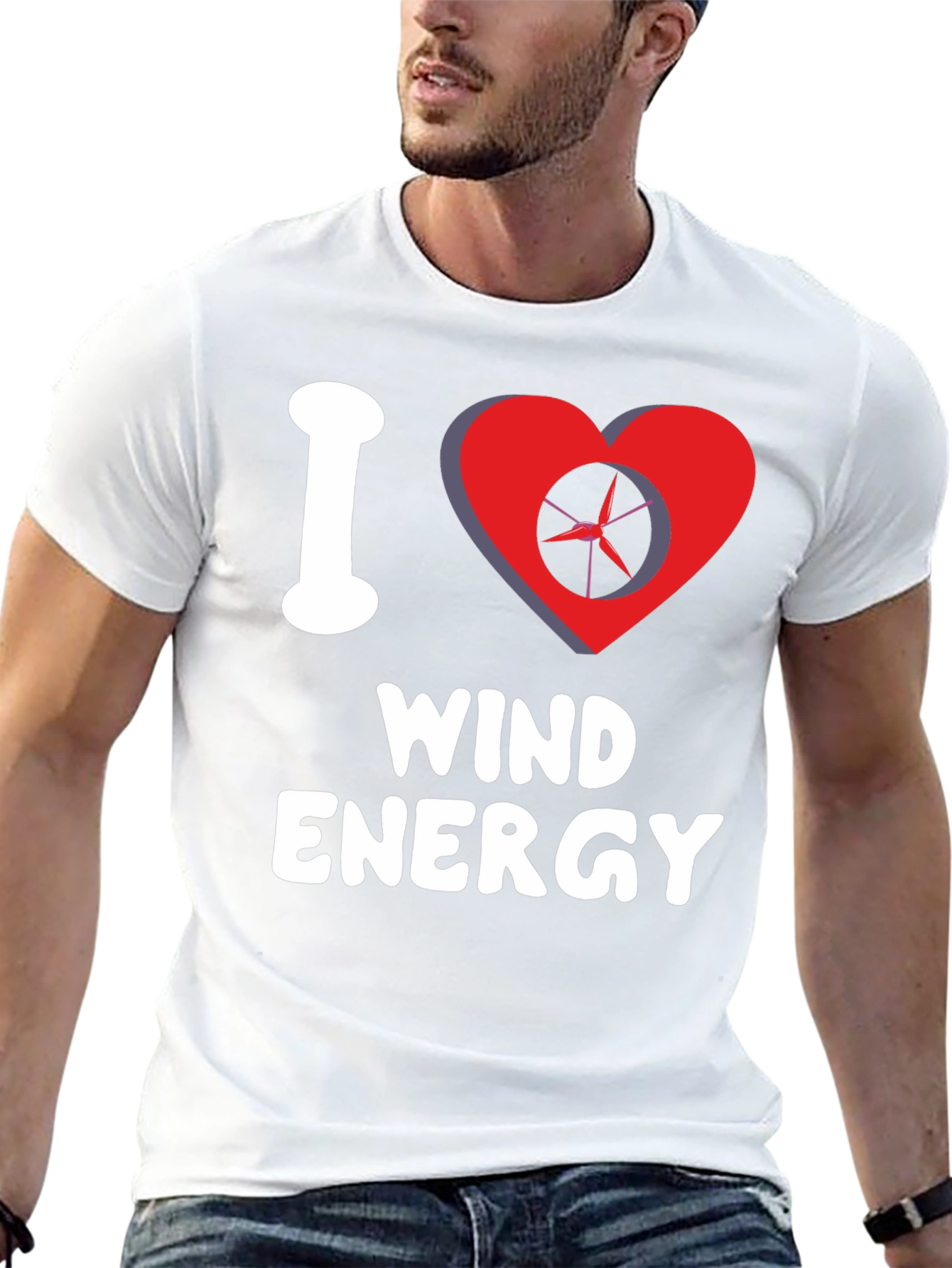 I Love Wind Energy Graphic Tee