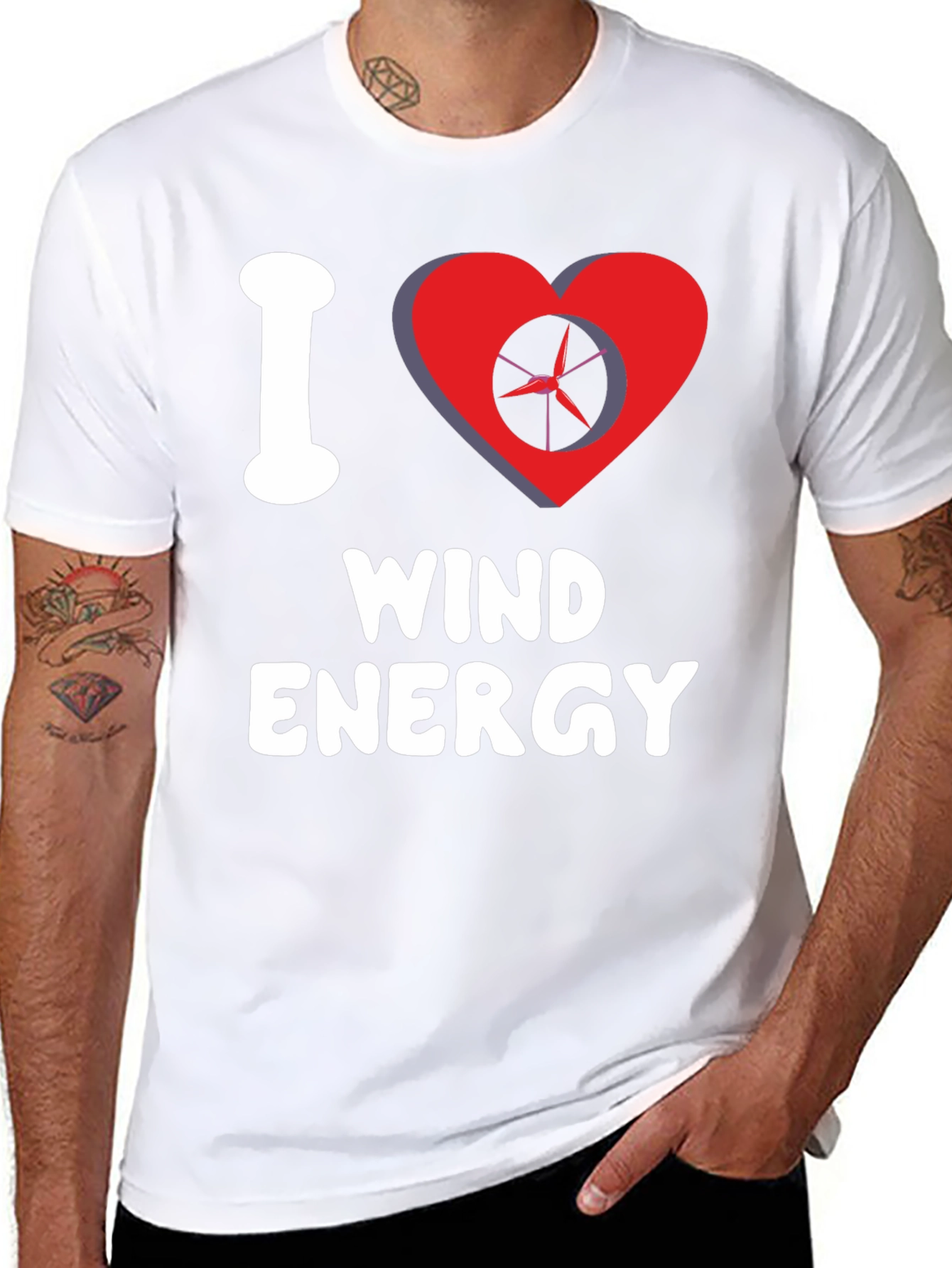 I Love Wind Energy Graphic Tee