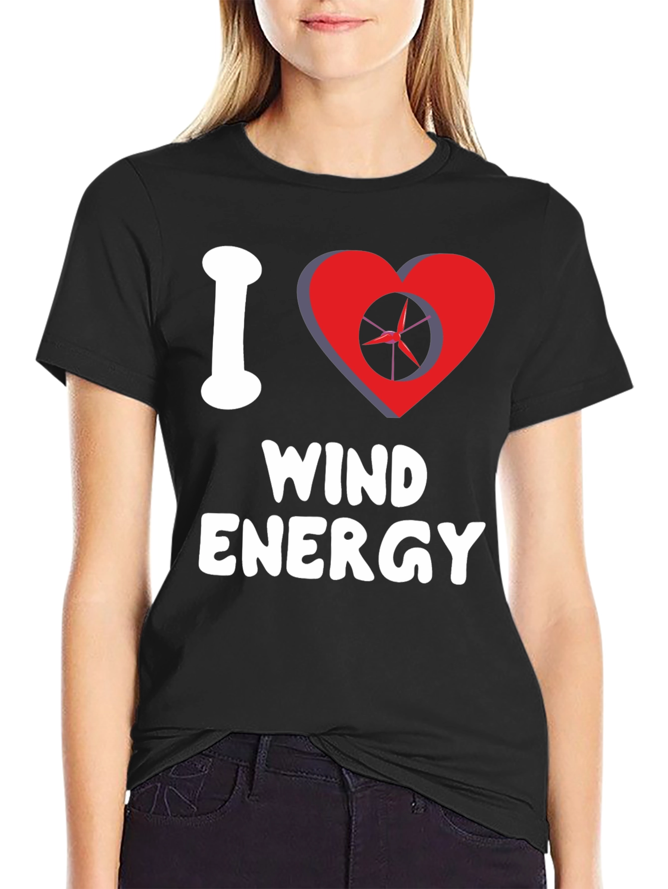 I Love Wind Energy Graphic Tee