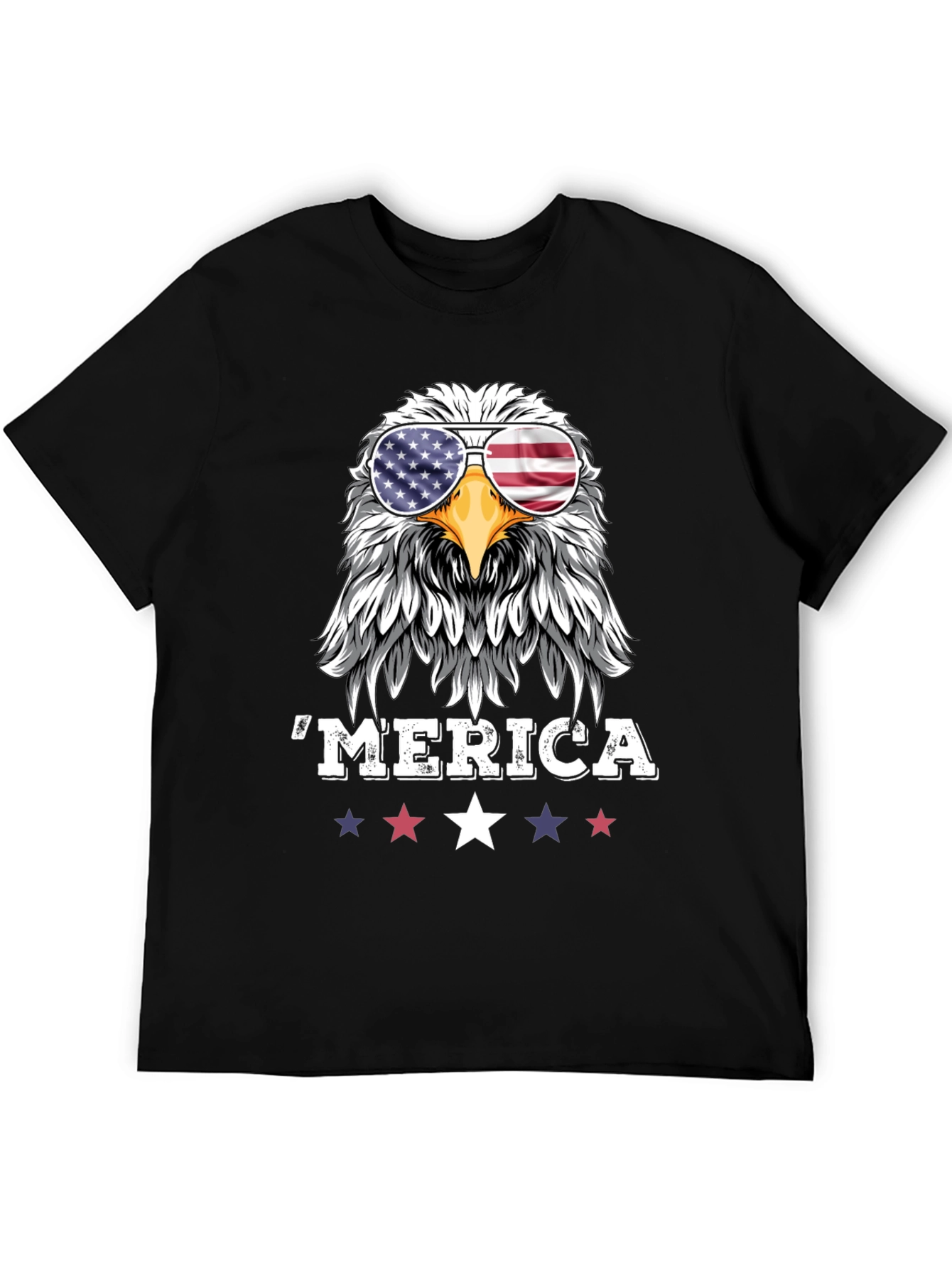 Patriotic Eagle Merica Graphic T-Shirt