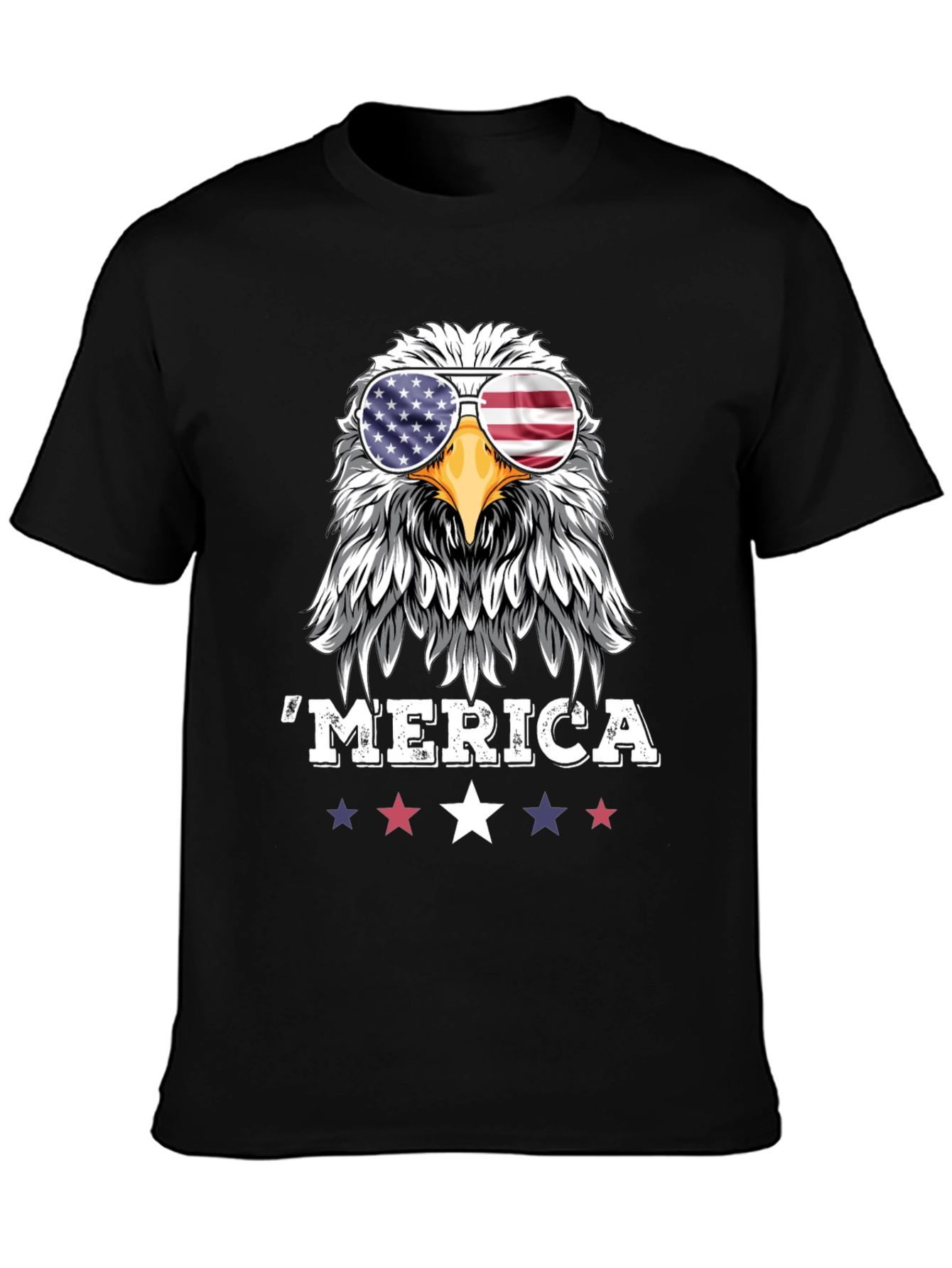 Patriotic Eagle Merica Graphic T-Shirt