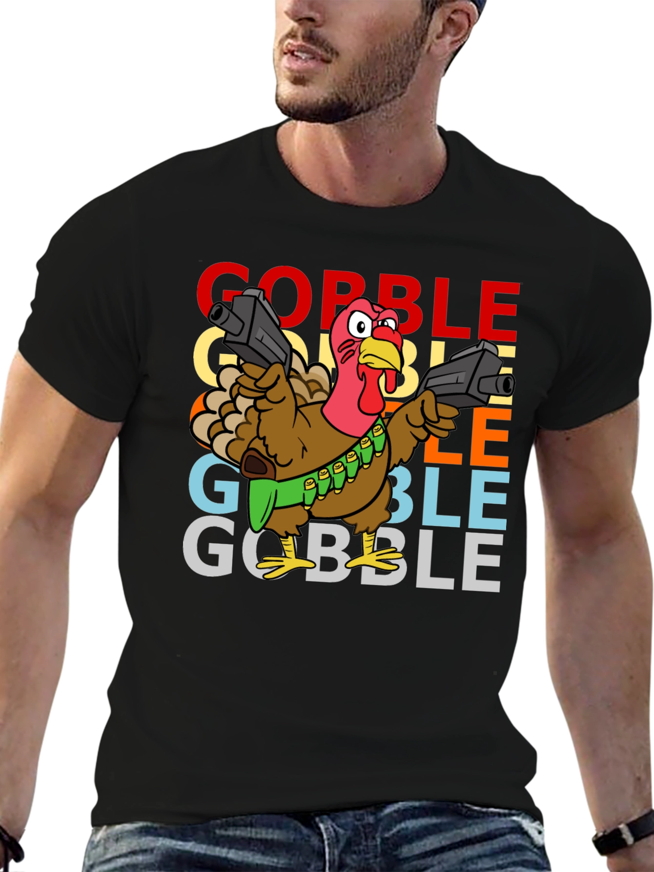 Gobble Thanksgiving Turkey T-Shirt