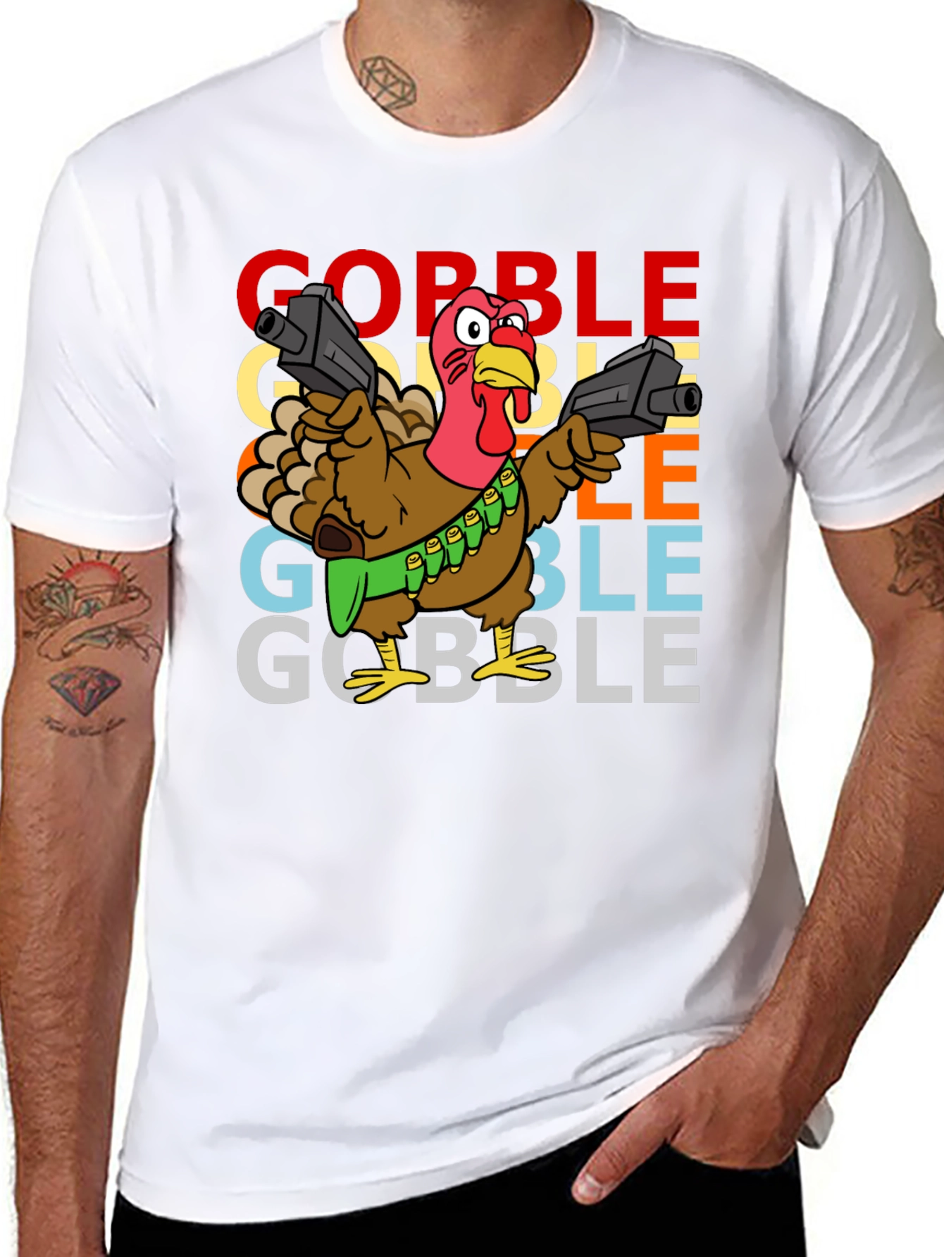 Gobble Thanksgiving Turkey T-Shirt