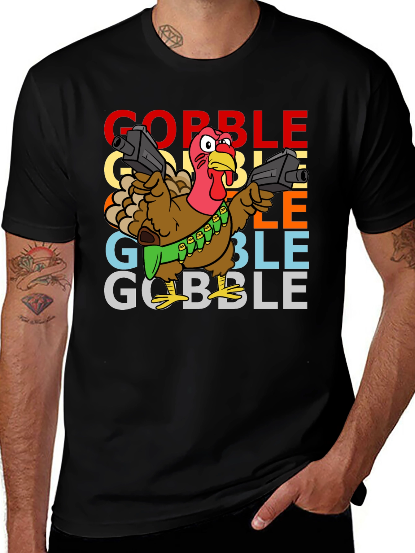Gobble Thanksgiving Turkey T-Shirt
