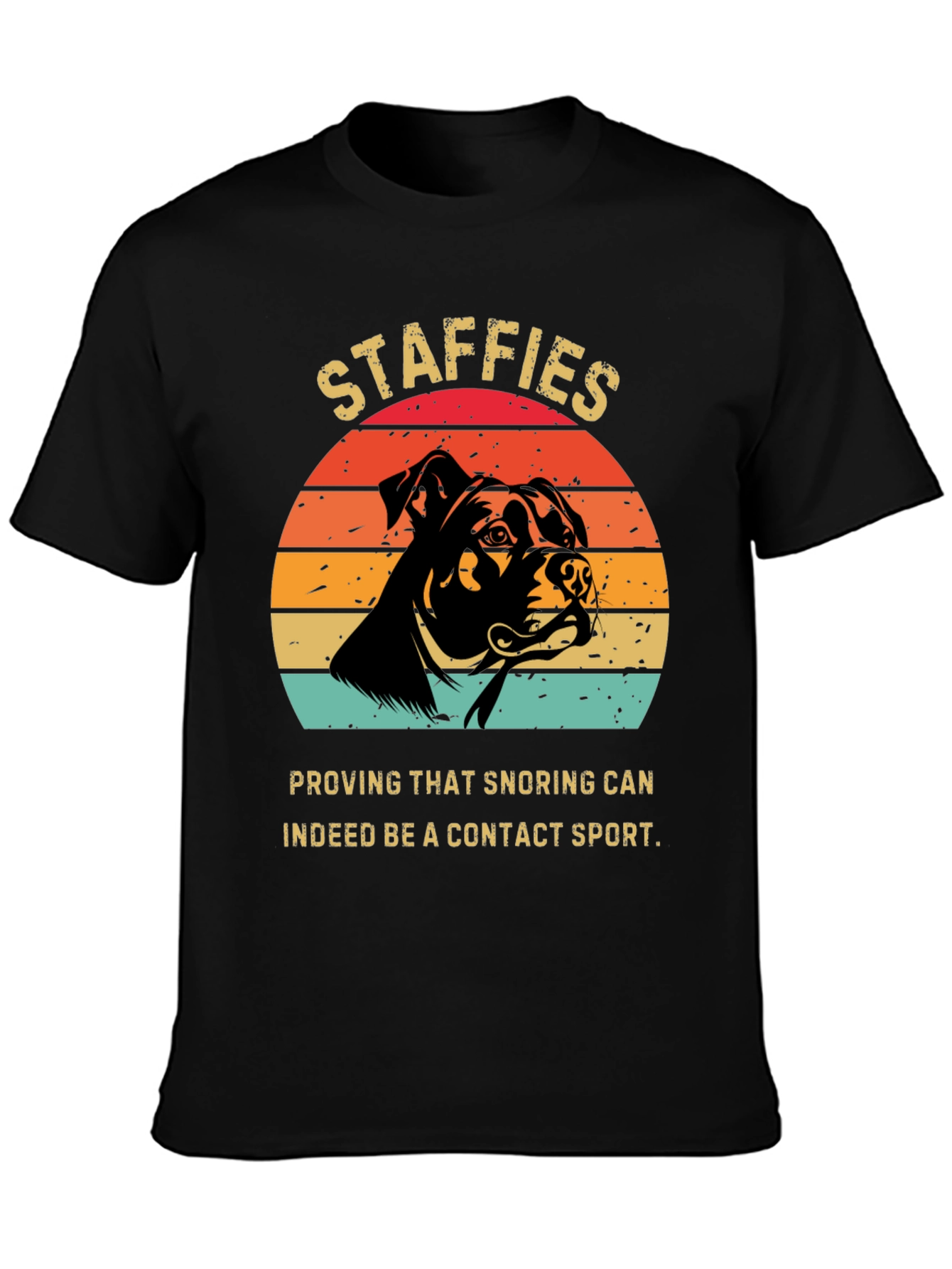 Staffies Snoring Contact Sport T-Shirt