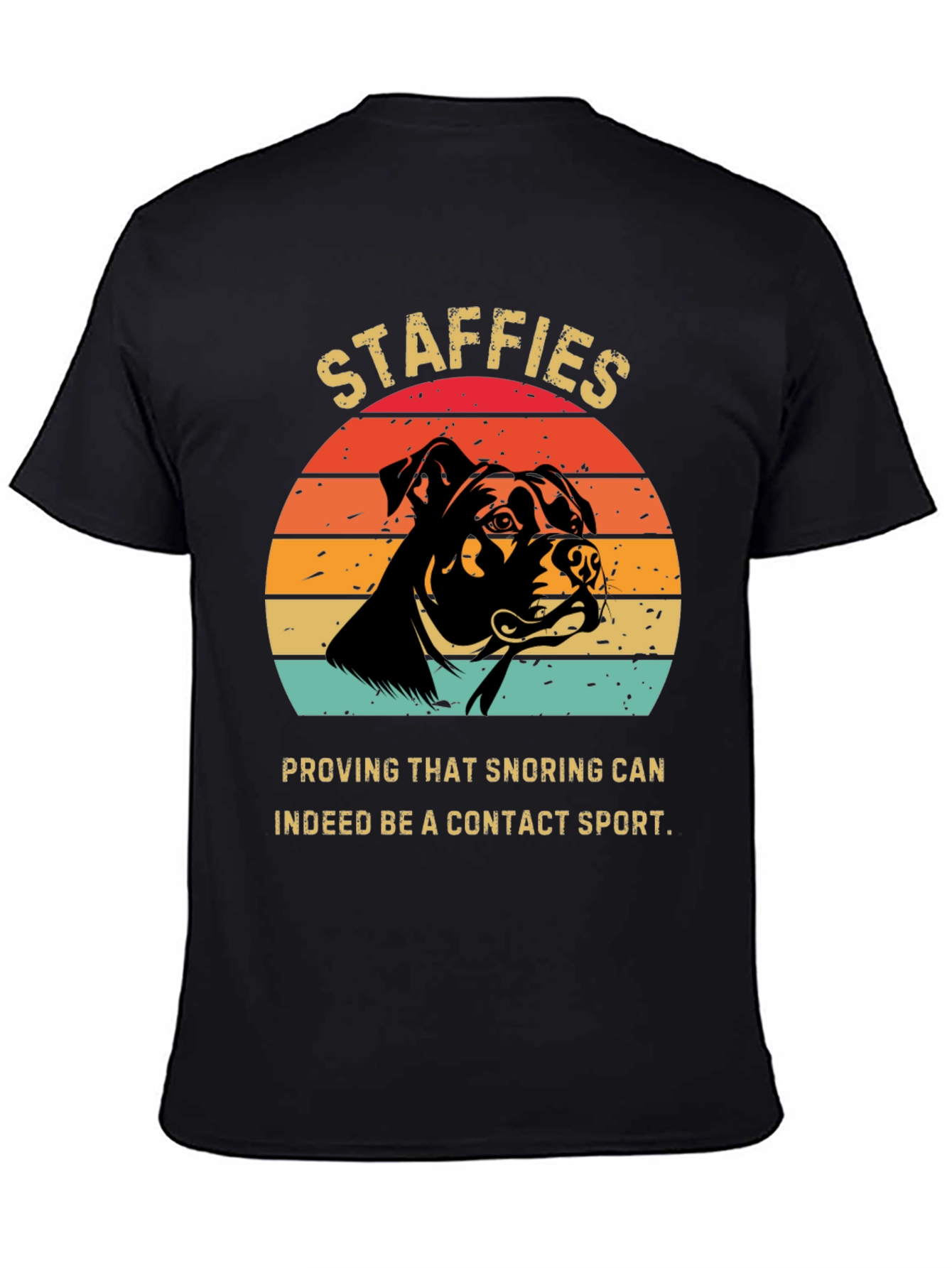Staffies Snoring Contact Sport T-Shirt