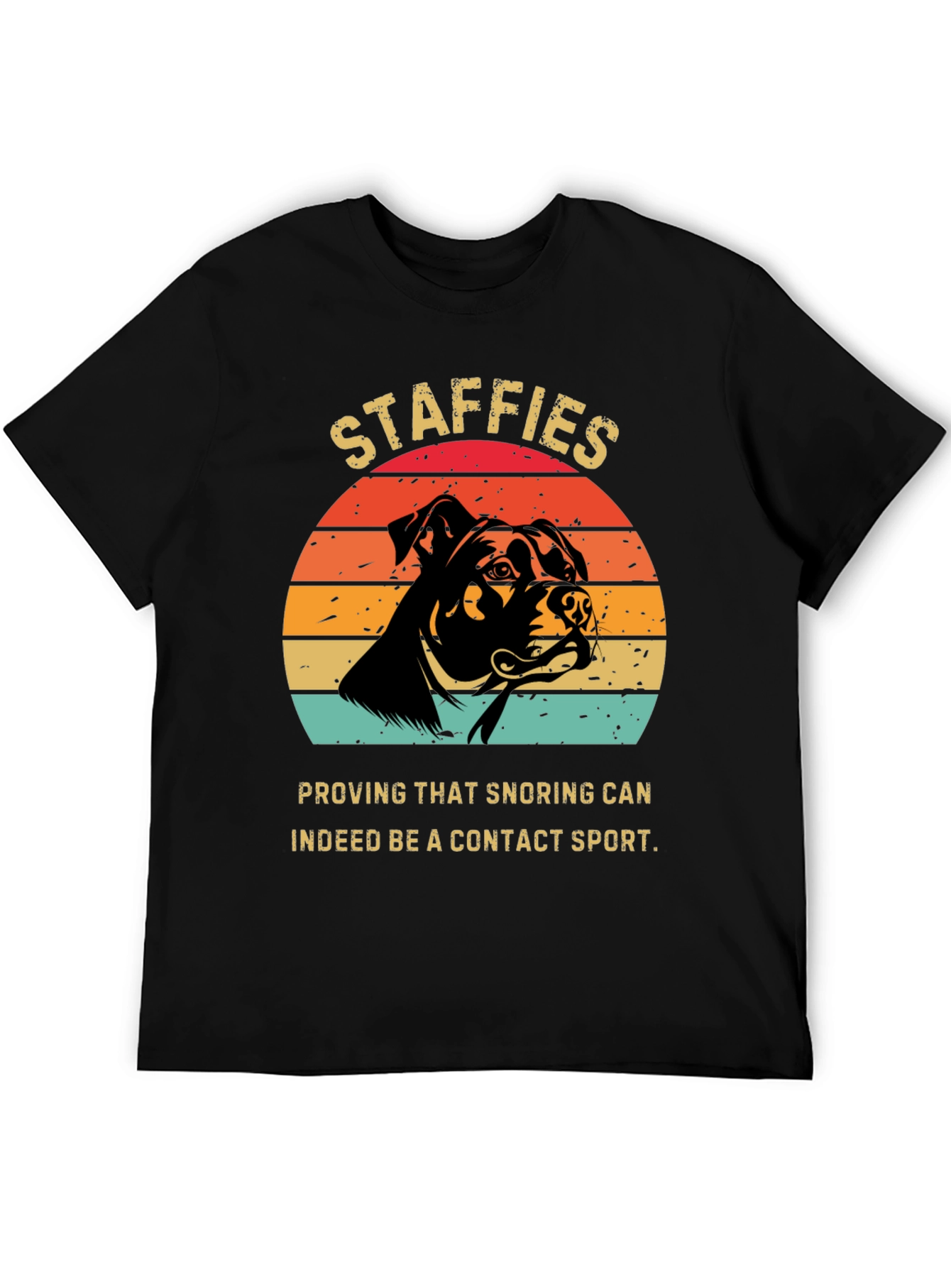Staffies Snoring Contact Sport T-Shirt