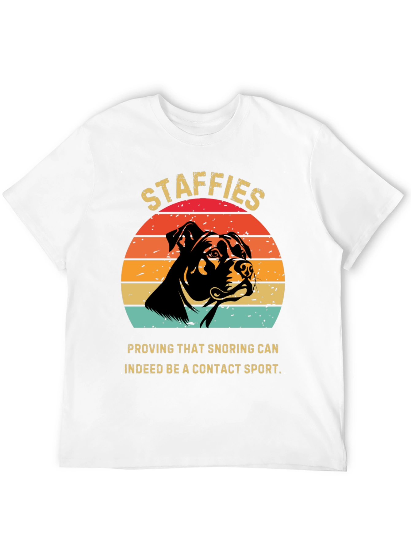 Staffies Snoring Contact Sport T-Shirt