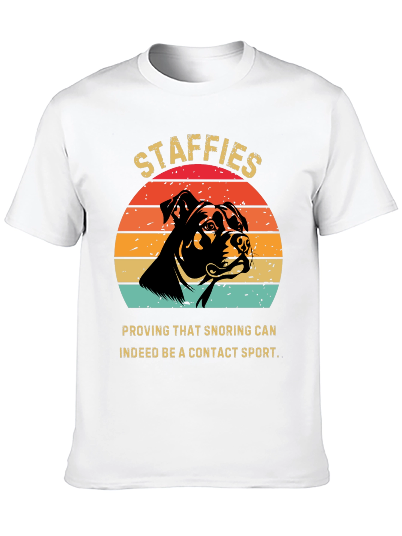 Staffies Snoring Contact Sport T-Shirt