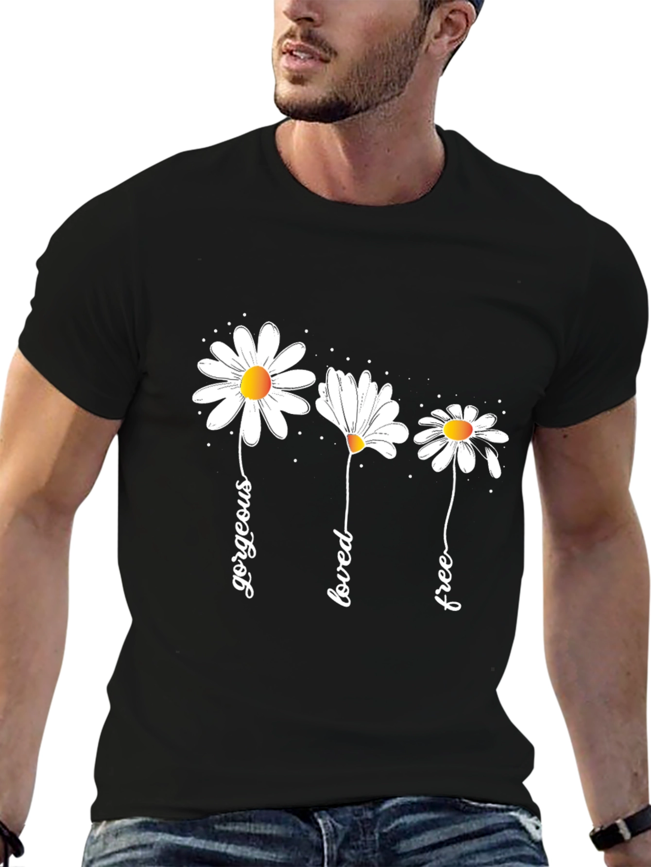 Gorgeous Loved Free Daisy Graphic Tee