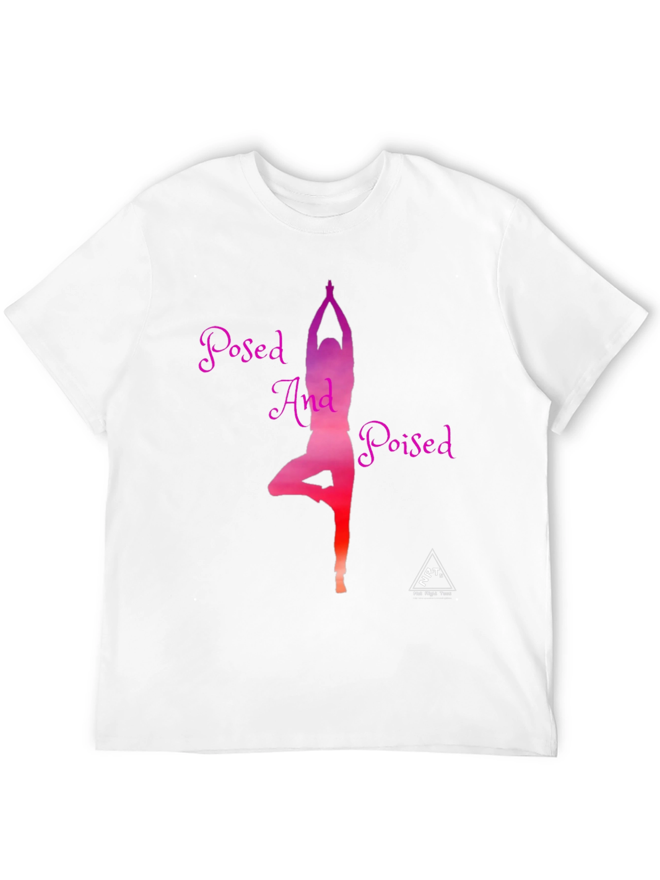 Posed And Poised Yoga Graphic Tee - Black