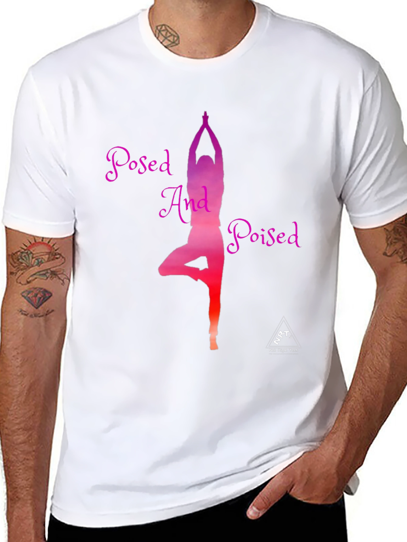 Posed And Poised Yoga Graphic Tee - Black