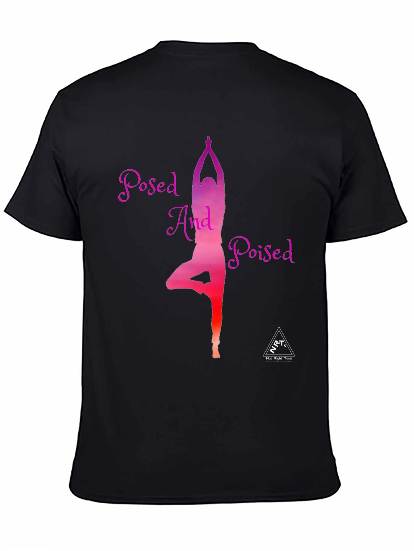 Posed And Poised Yoga Graphic Tee - Black