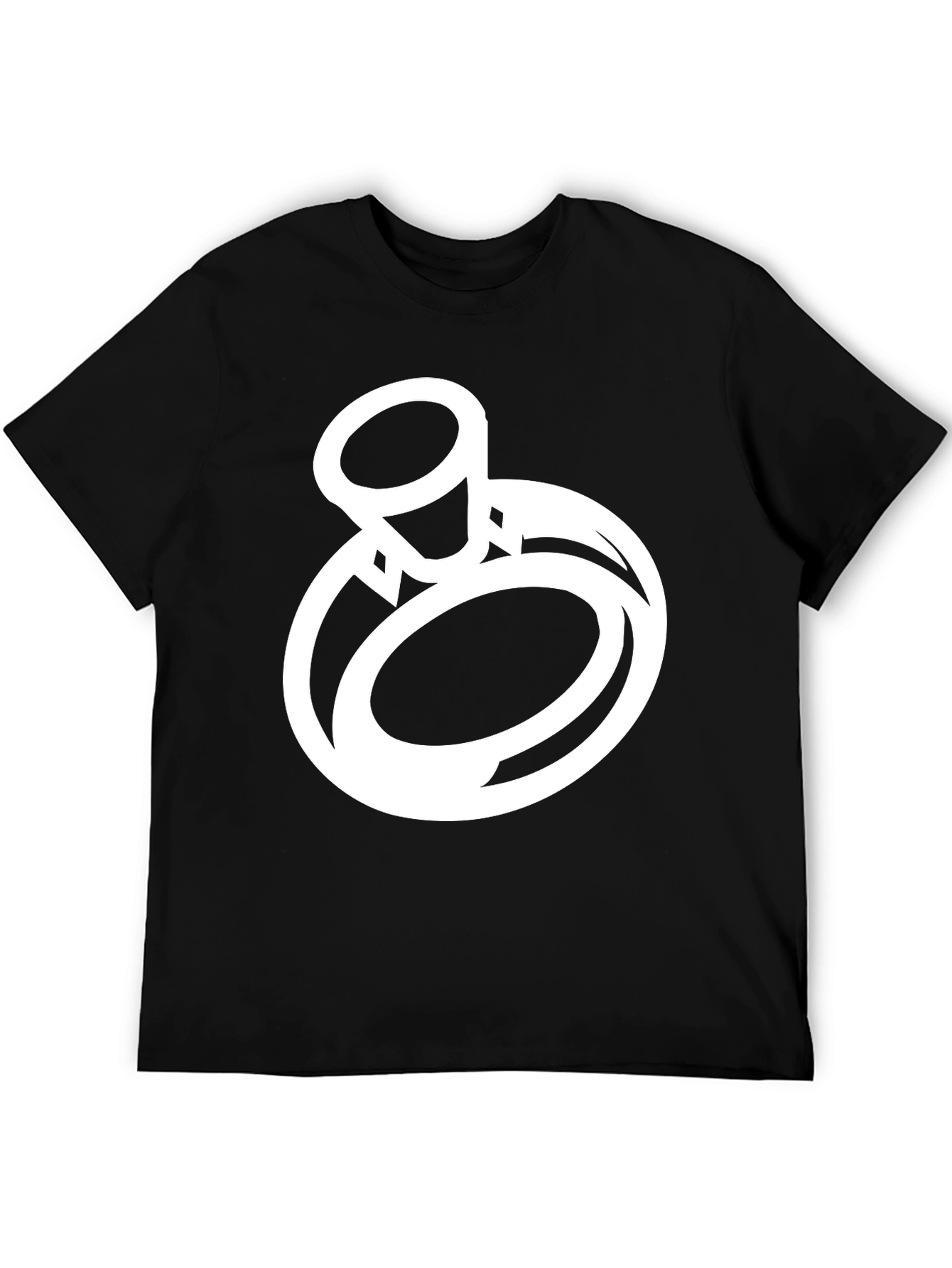 Ring Graphic Tee - Stylish Mens Black T-Shirt