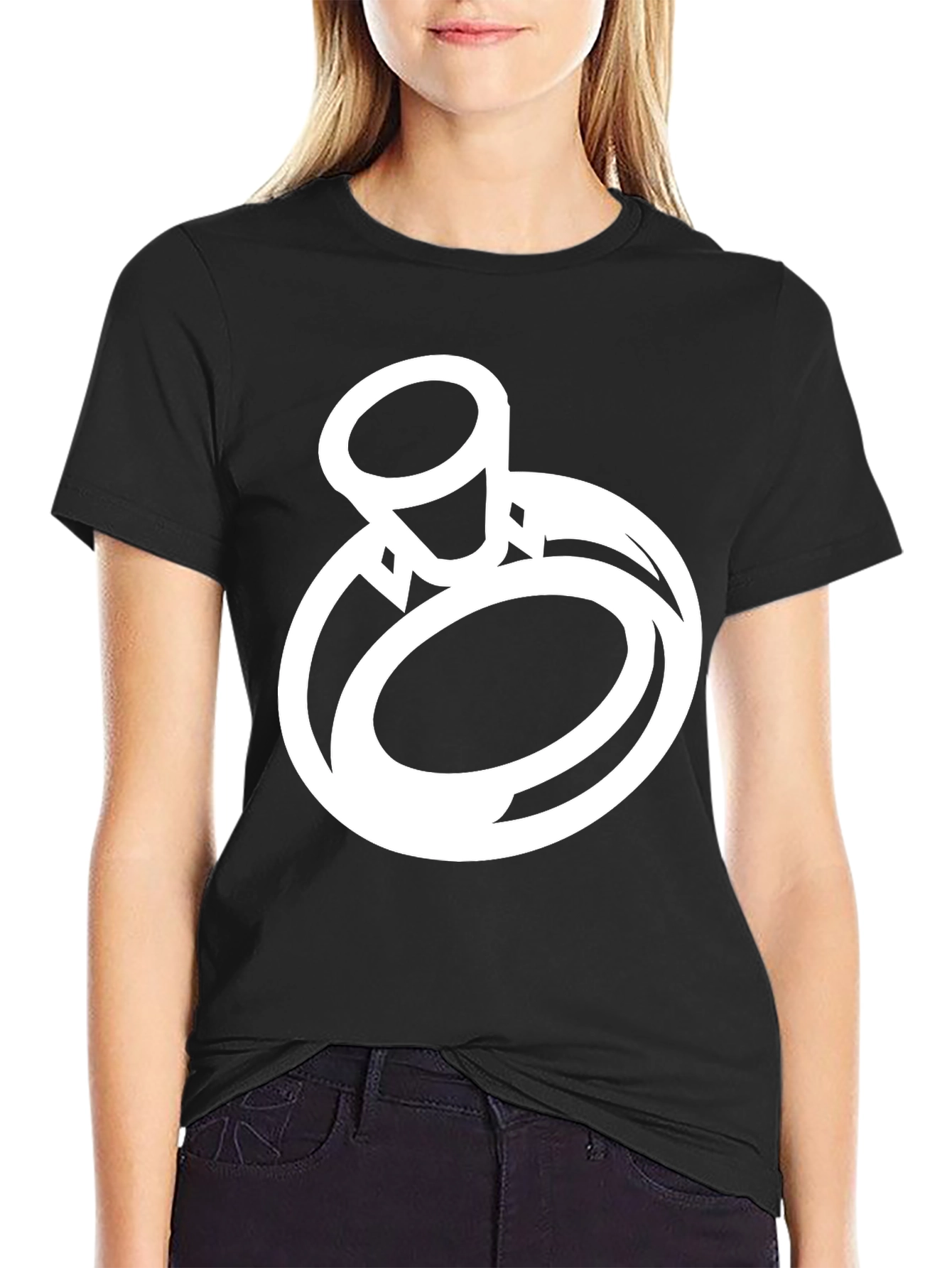 Ring Graphic Tee - Stylish Mens Black T-Shirt