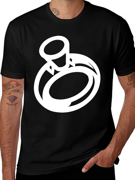 Ring Graphic Tee - Stylish Mens Black T-Shirt